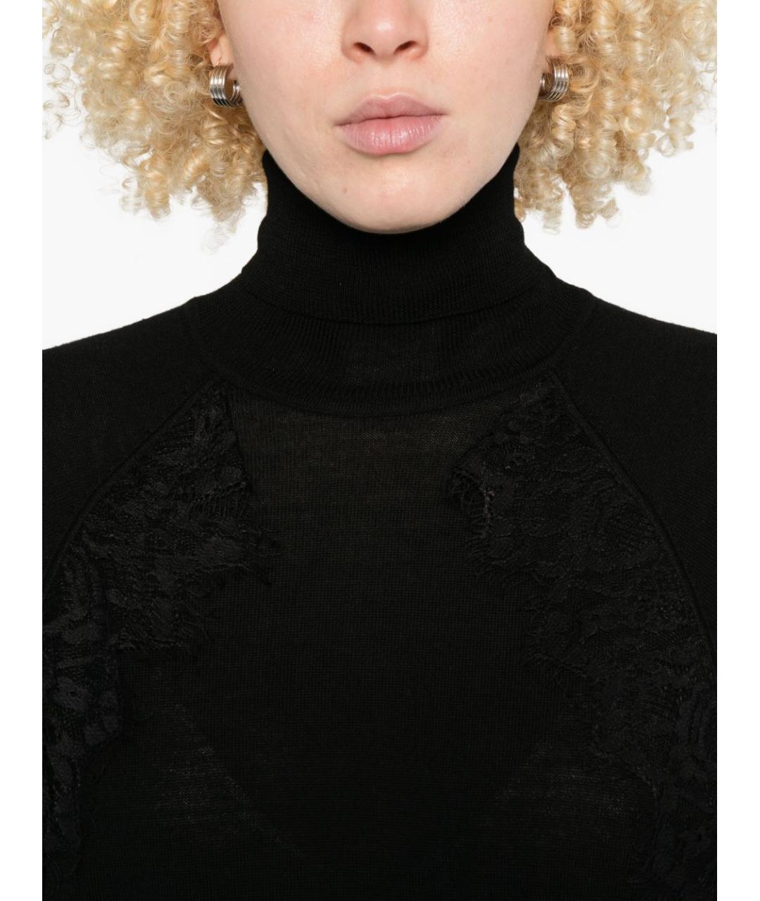 LIU JO Черный шерстяной джемпер / свитер, фото 2