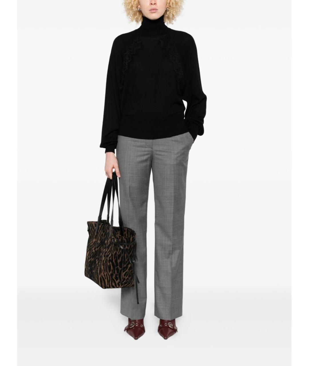 LIU JO Черный шерстяной джемпер / свитер, фото 3