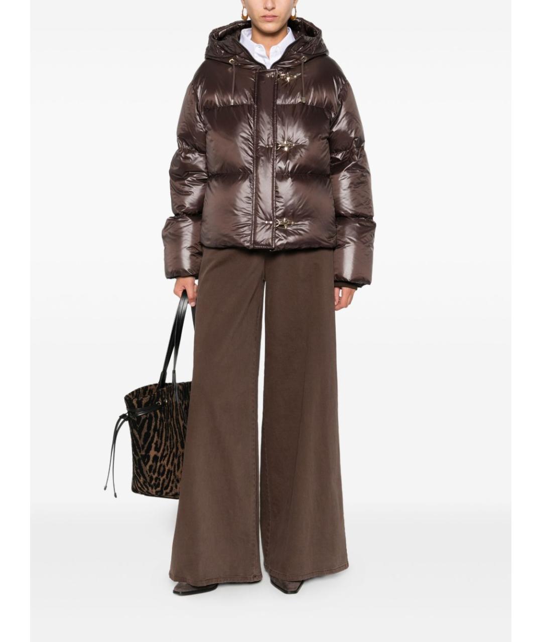 FAY Коричневый полиамидовый пуховик, фото 2