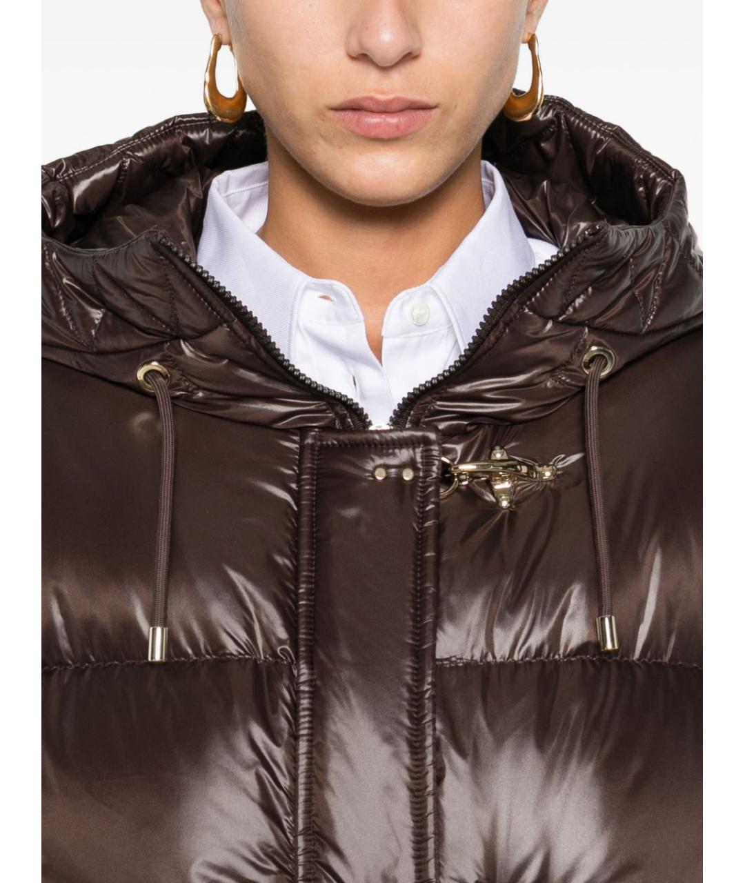 FAY Коричневый полиамидовый пуховик, фото 3