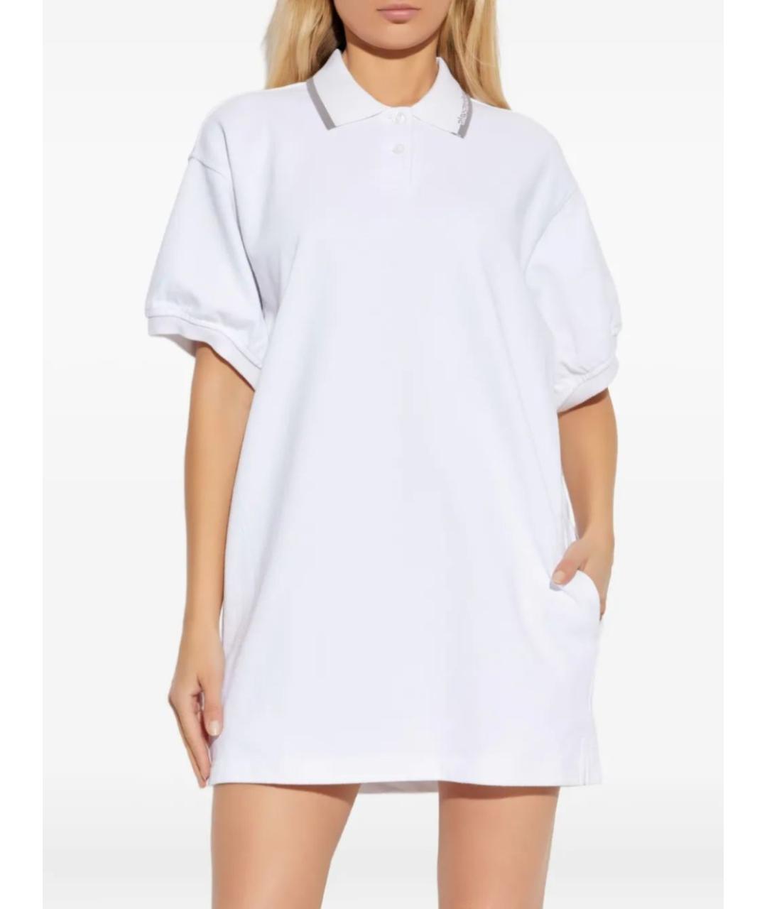 ALEXANDER WANG Белое хлопковое повседневное платье, фото 2