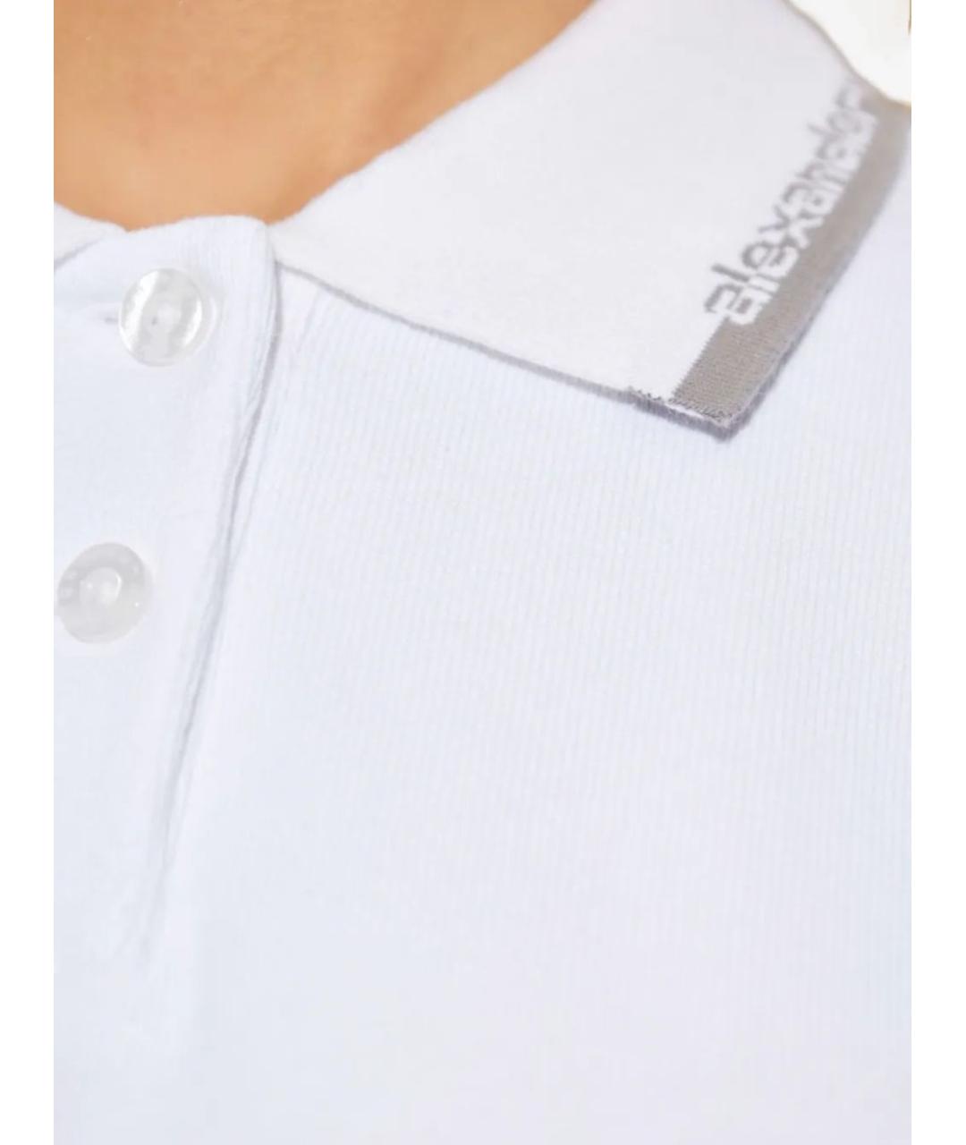 ALEXANDER WANG Белое хлопковое повседневное платье, фото 4