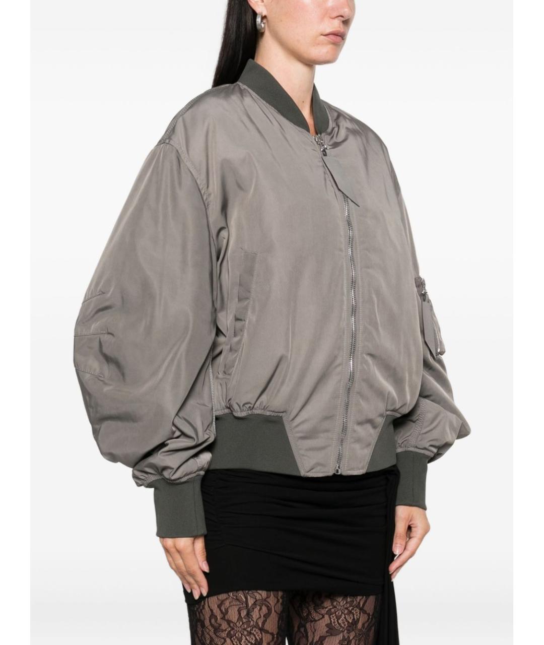 THE ATTICO Серая полиэстеровая куртка, фото 4