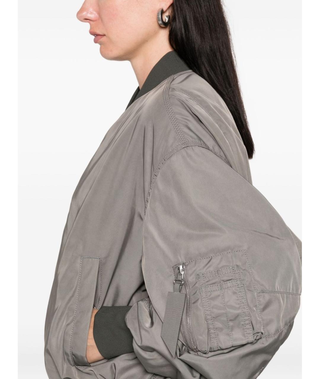 THE ATTICO Серая полиэстеровая куртка, фото 5