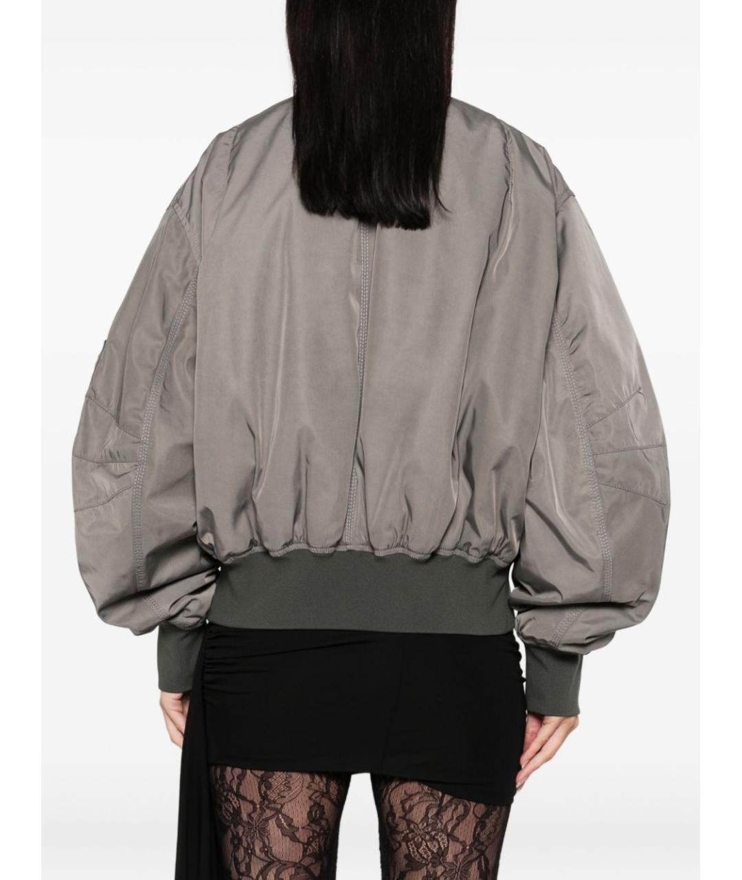 THE ATTICO Серая полиэстеровая куртка, фото 3