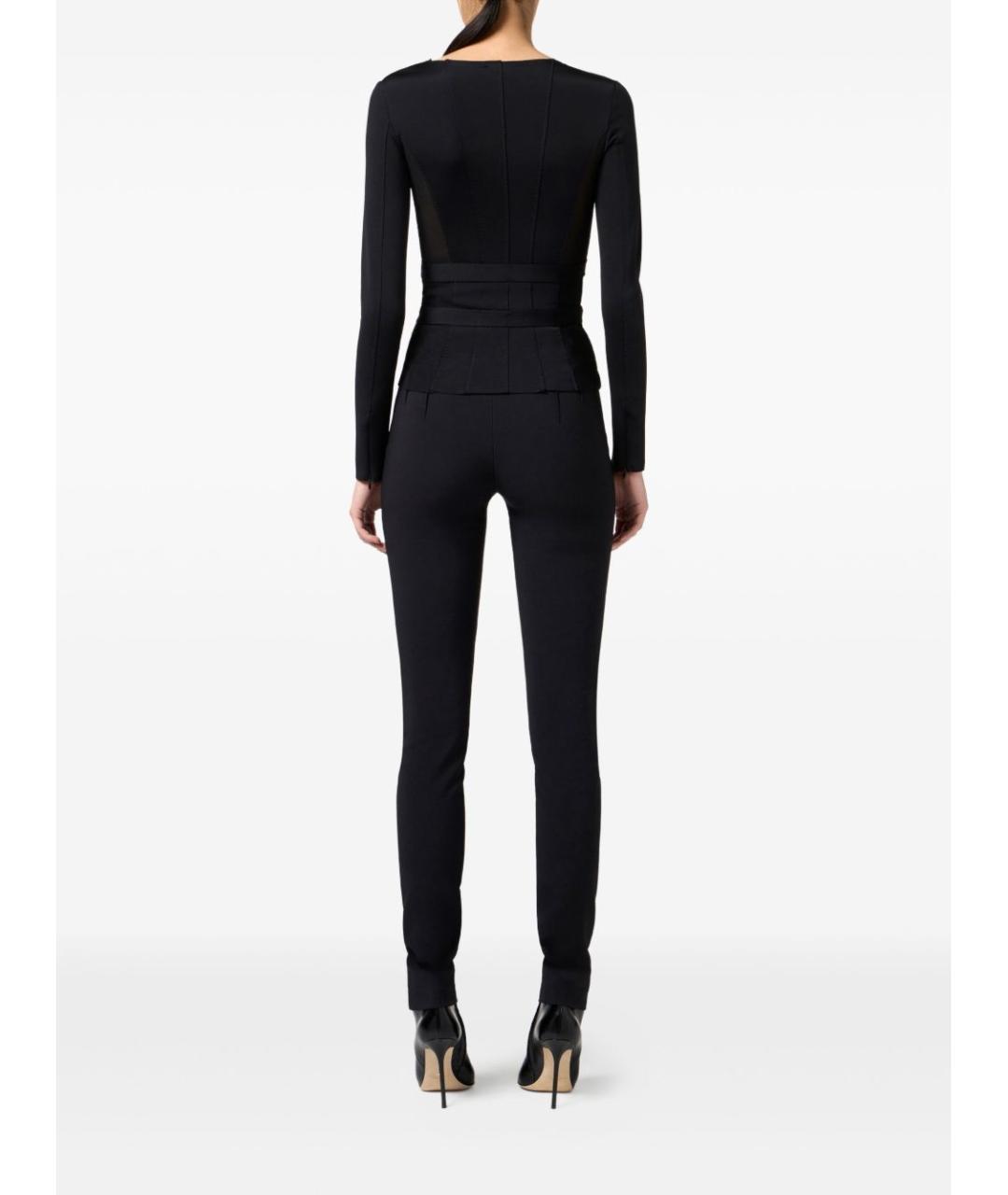 ELISABETTA FRANCHI Черный полиамидовый жакет/пиджак, фото 5