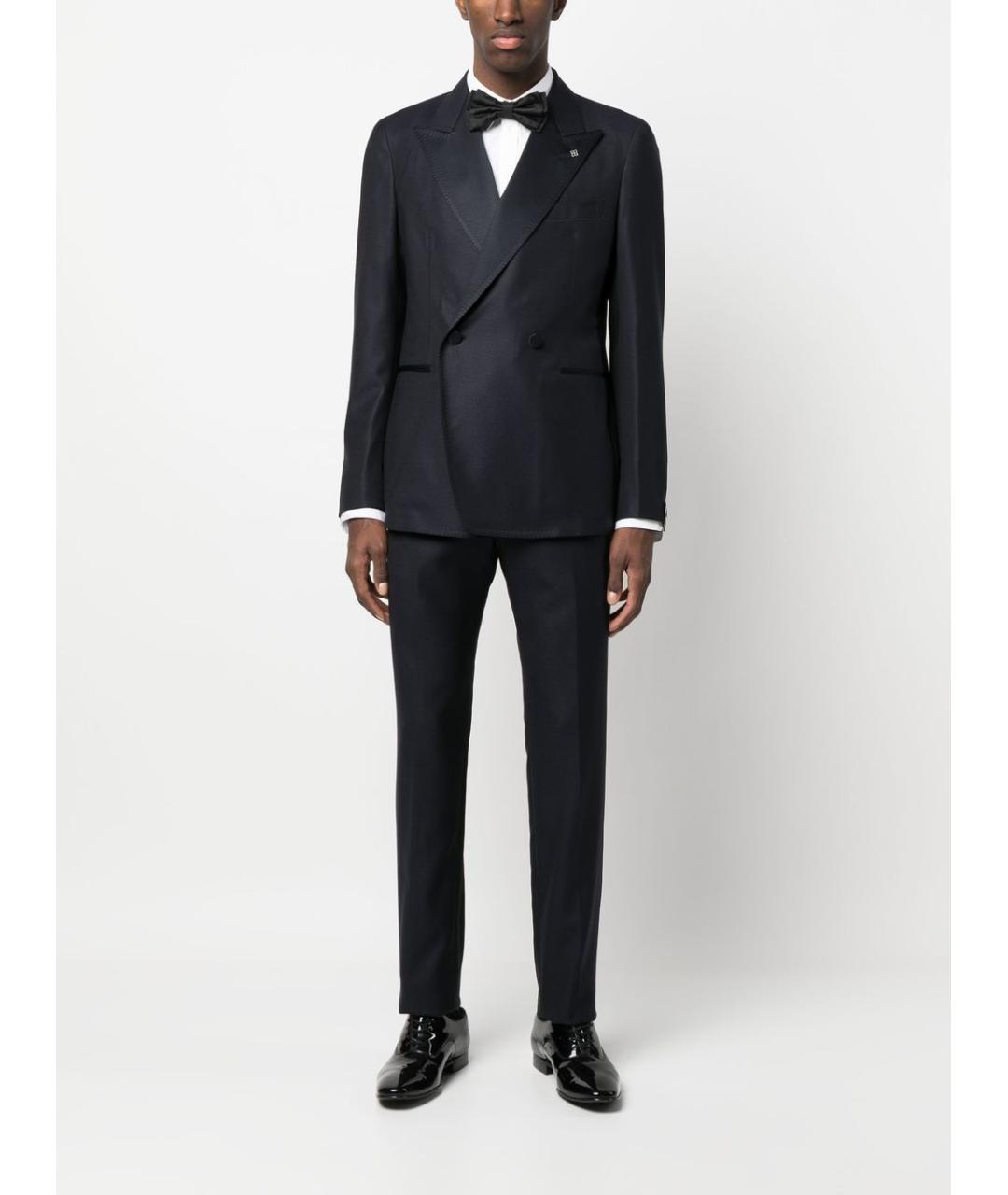 TAGLIATORE Темно-синие классические брюки, фото 3