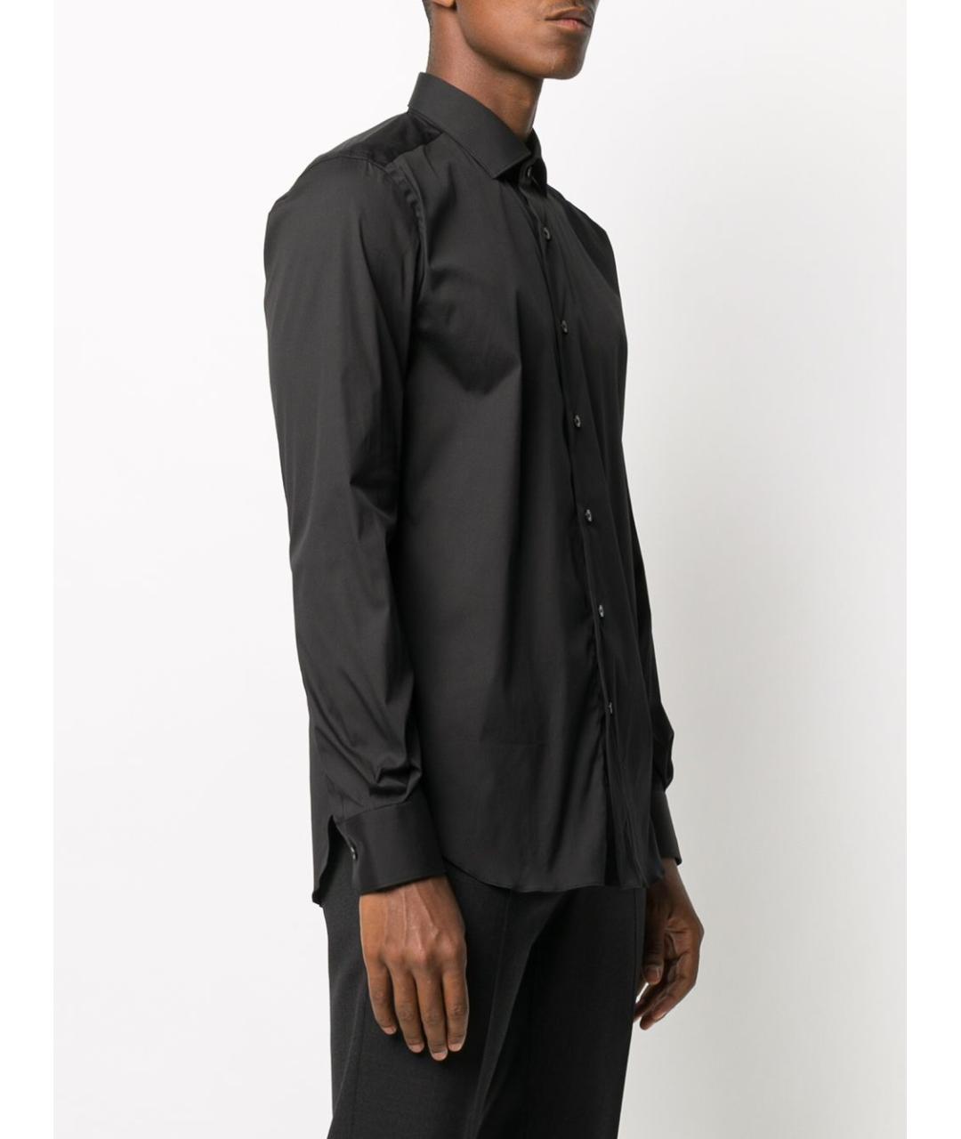 XACUS Черная хлопковая классическая рубашка, фото 3