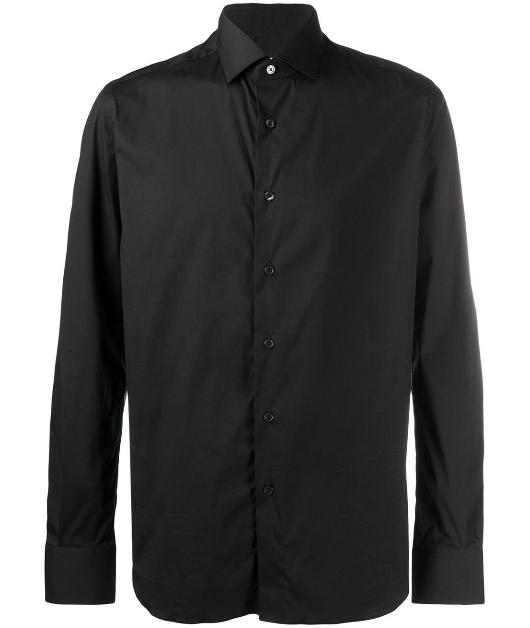 XACUS Черная хлопковая классическая рубашка, фото 1