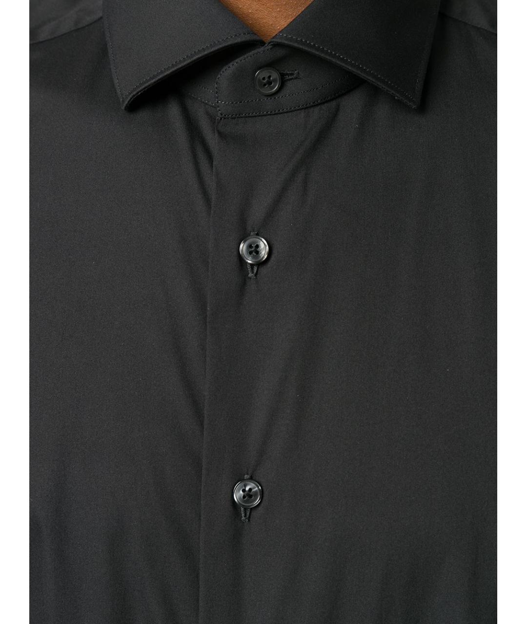 XACUS Черная хлопковая классическая рубашка, фото 2