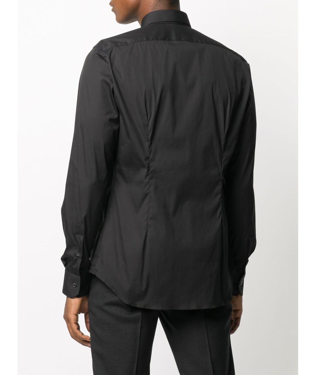 XACUS Черная хлопковая классическая рубашка, фото 4