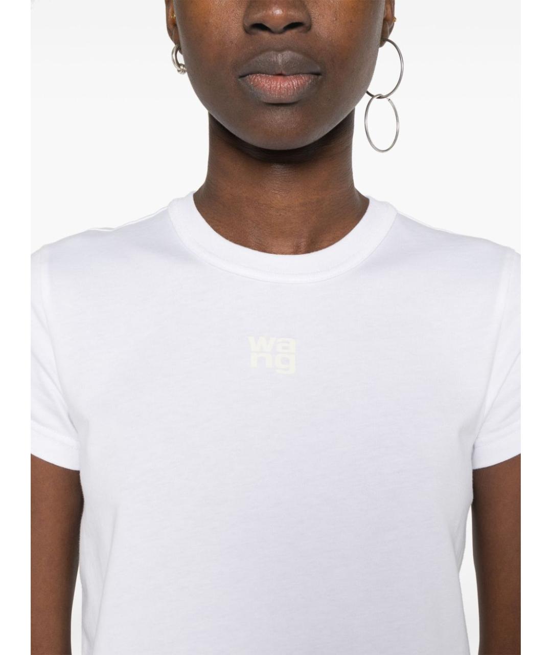 ALEXANDER WANG Белая хлопковая футболка, фото 5