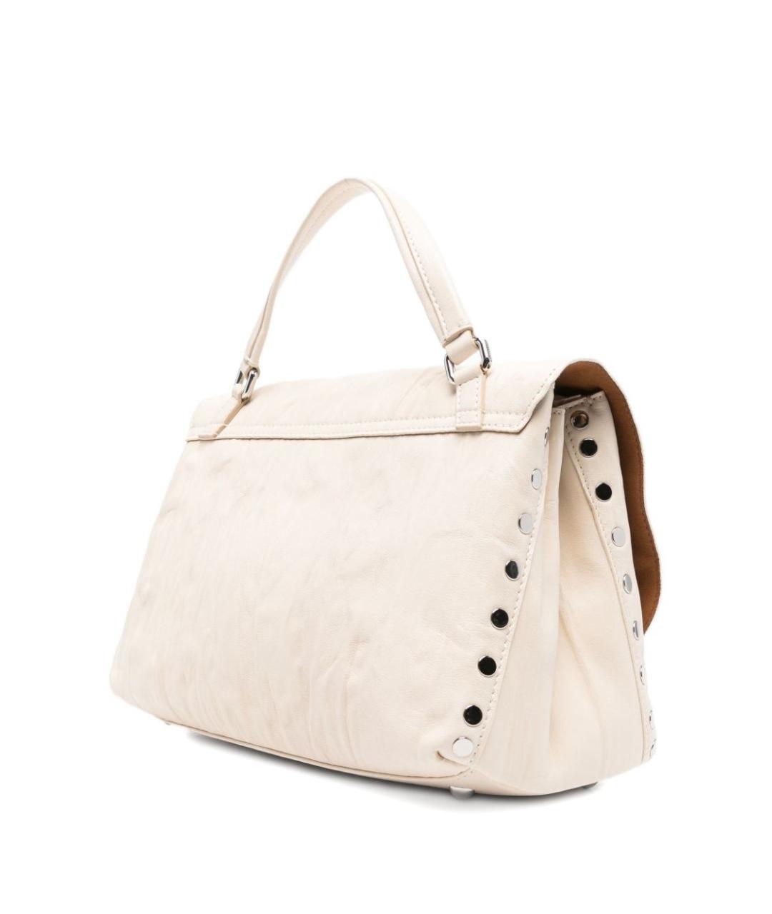 ZANELLATO Белая кожаная сумка с короткими ручками, фото 3