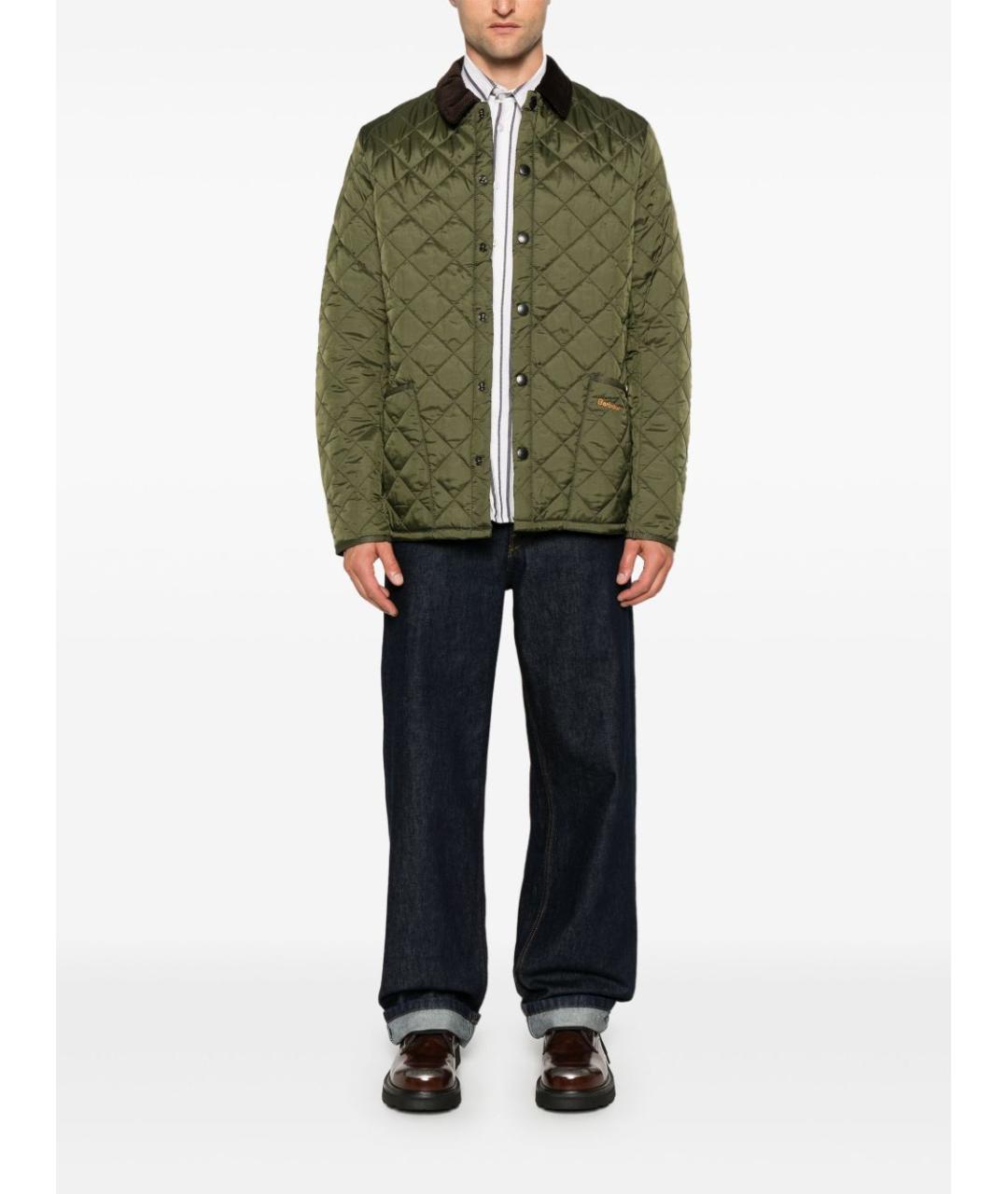 BARBOUR Зеленая полиамидовая куртка, фото 4