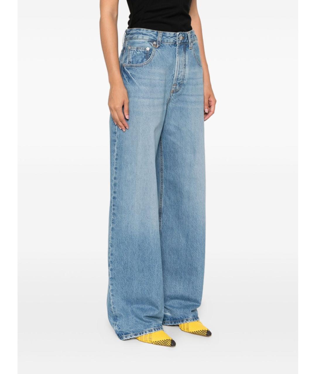 JACQUEMUS Голубые хлопковые прямые джинсы, фото 5