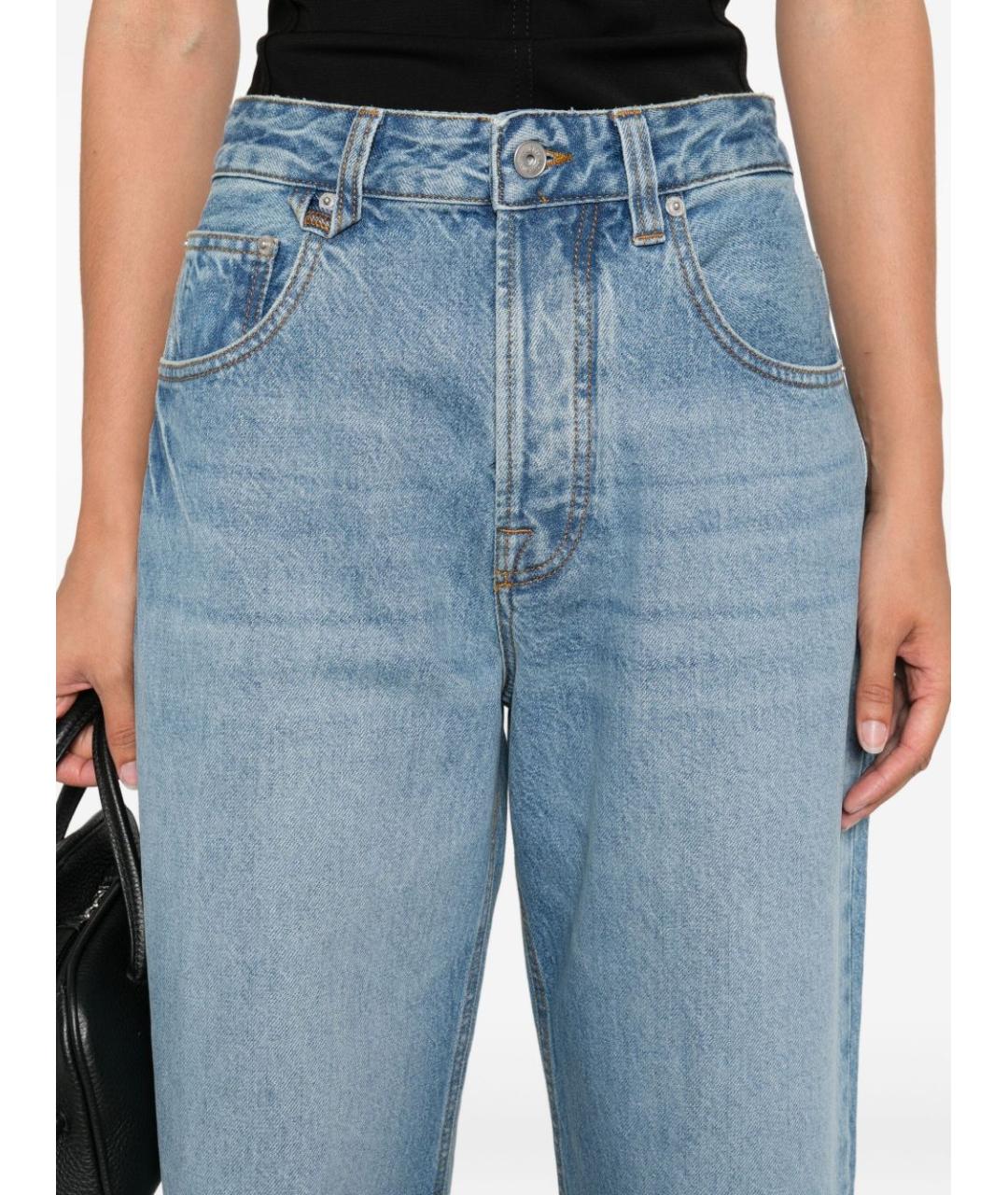 JACQUEMUS Голубые хлопковые прямые джинсы, фото 3