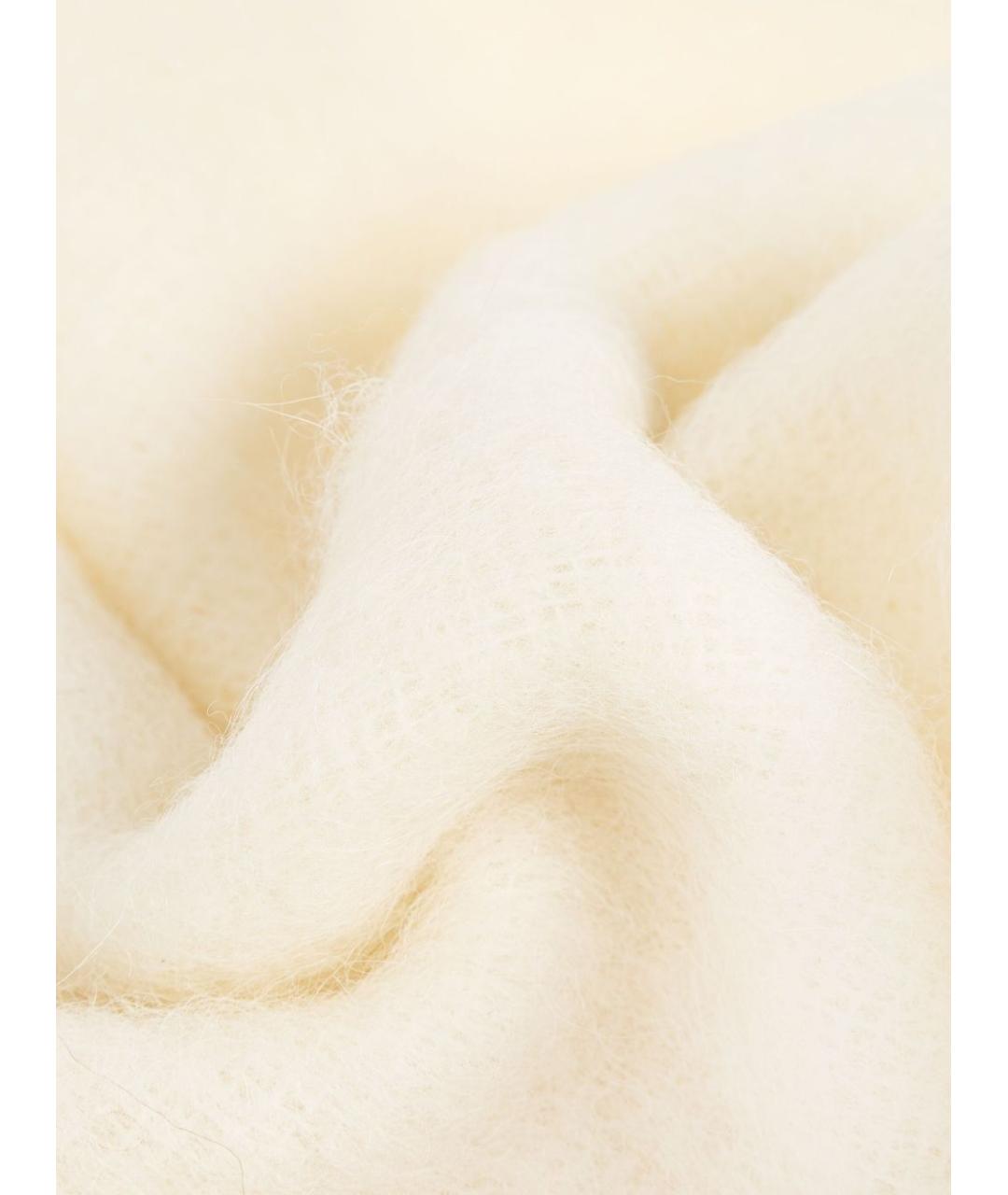 MARNI Белый шерстяной шарф, фото 2