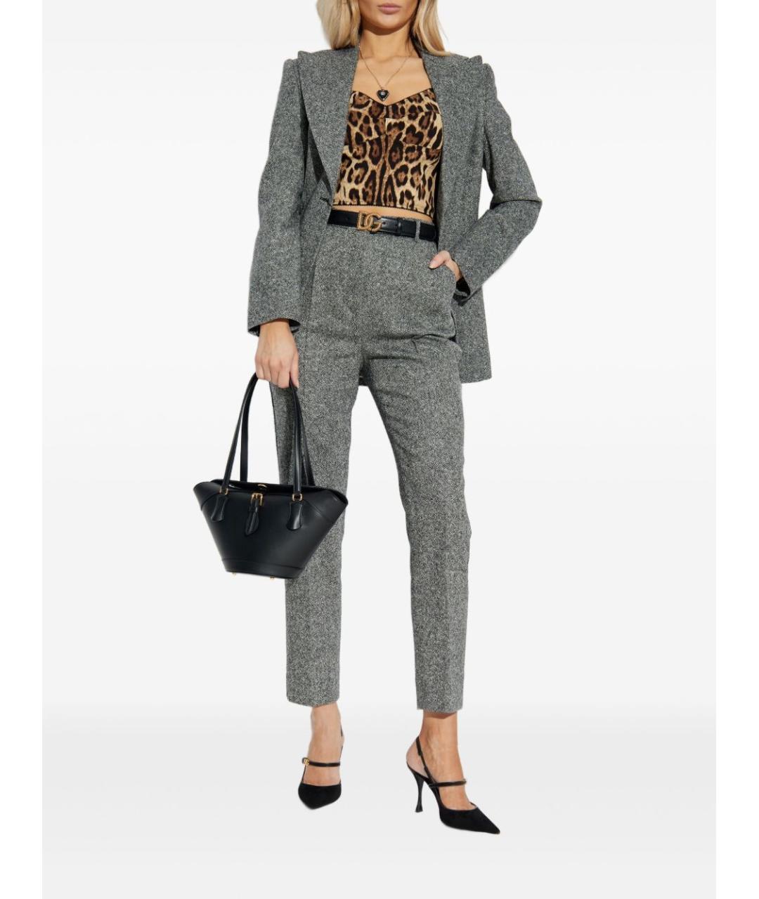 DOLCE&GABBANA Серый шерстяной жакет/пиджак, фото 2