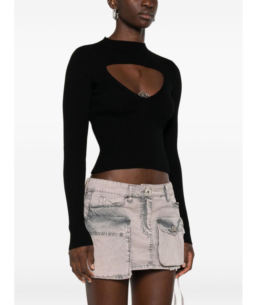 DIESEL Черный шерстяной джемпер / свитер, фото 2