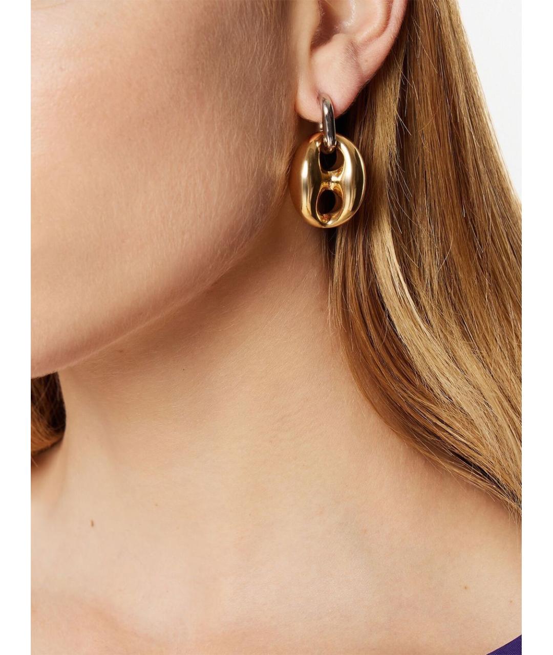 PACO RABANNE Золотые металлические серьги, фото 2