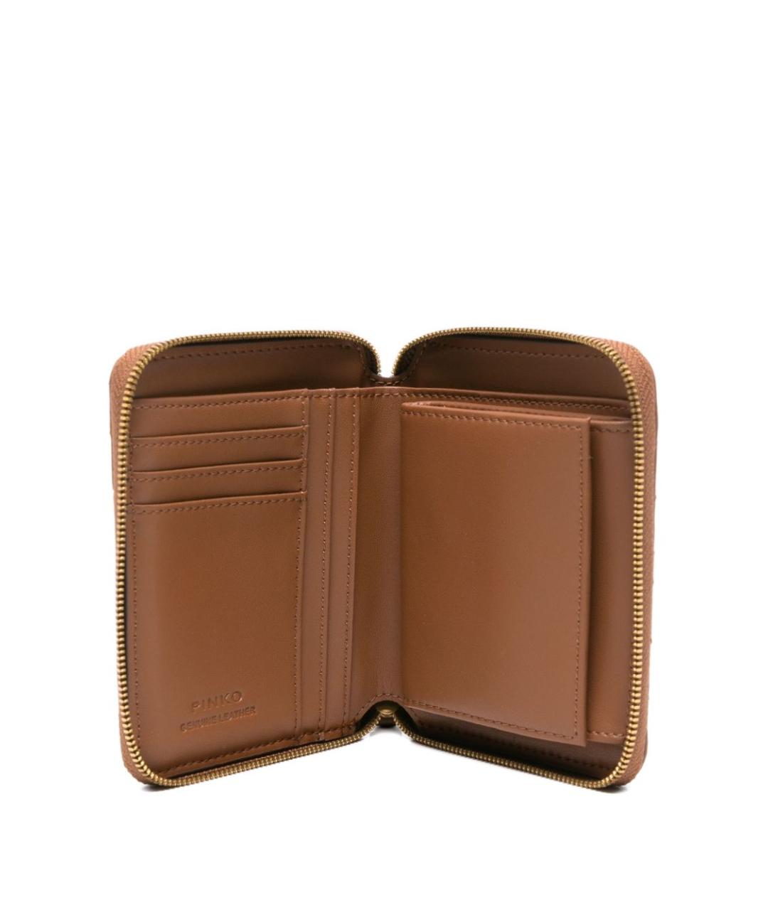 PINKO Коричневый кожаный кошелек, фото 3