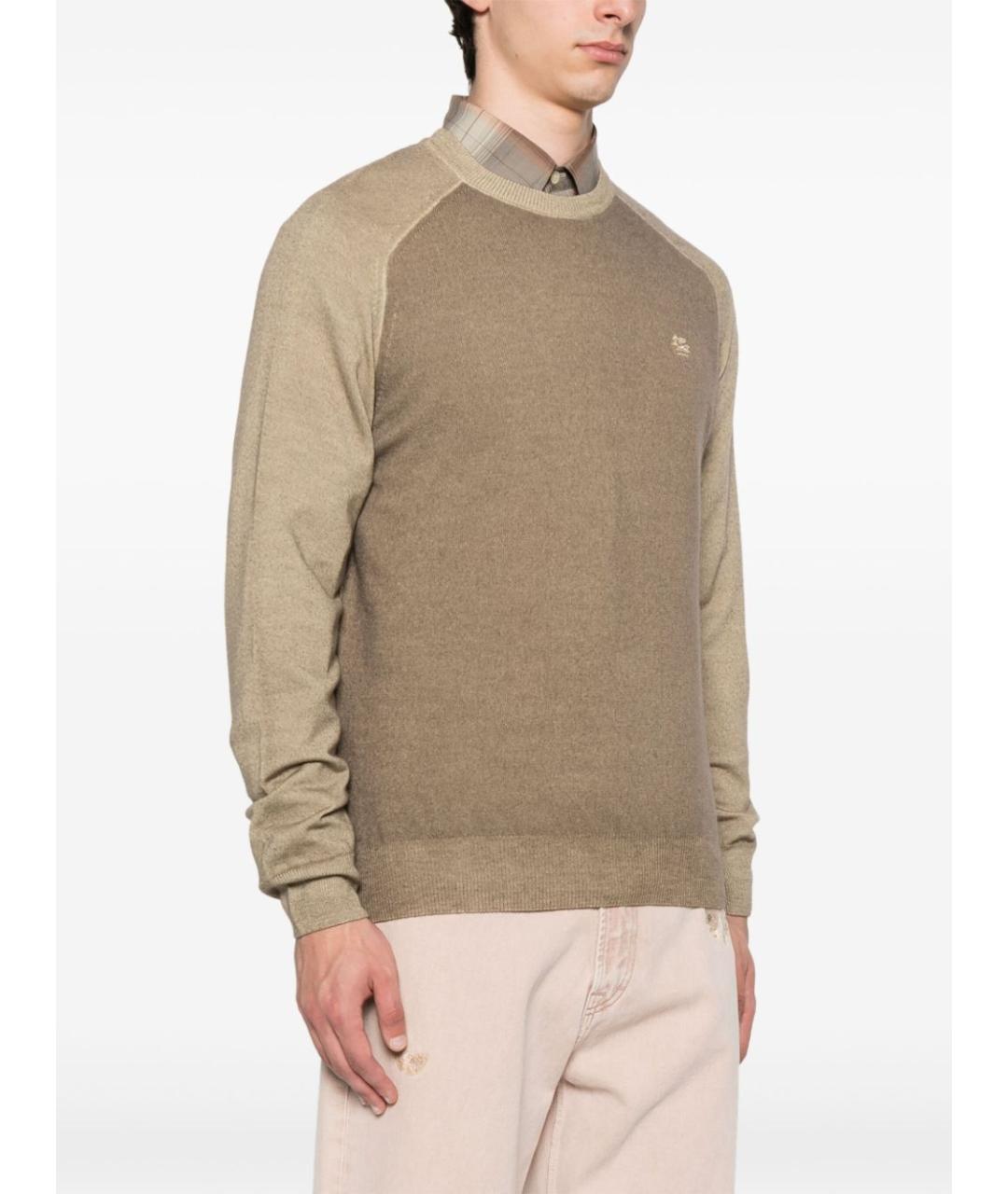 ETRO Хаки шерстяной джемпер / свитер, фото 3