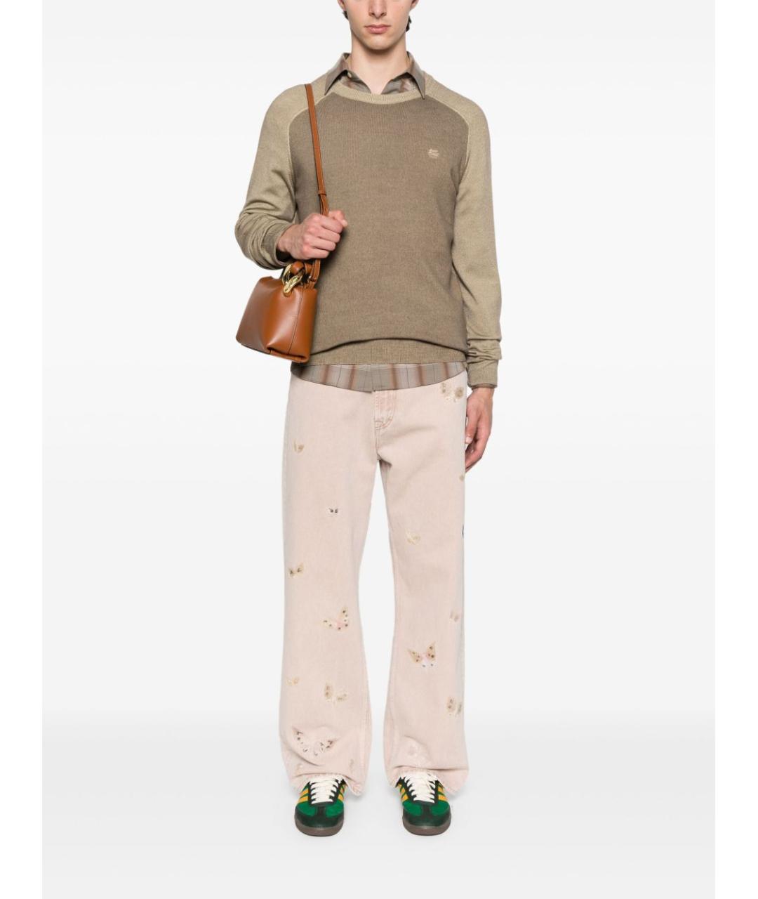 ETRO Хаки шерстяной джемпер / свитер, фото 2