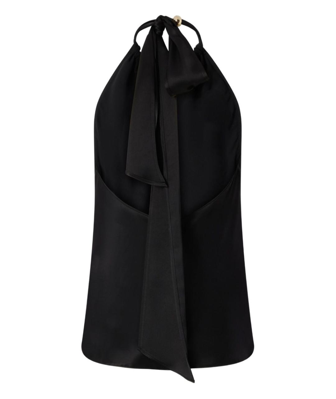 PINKO Черная ацетатная майка, фото 2