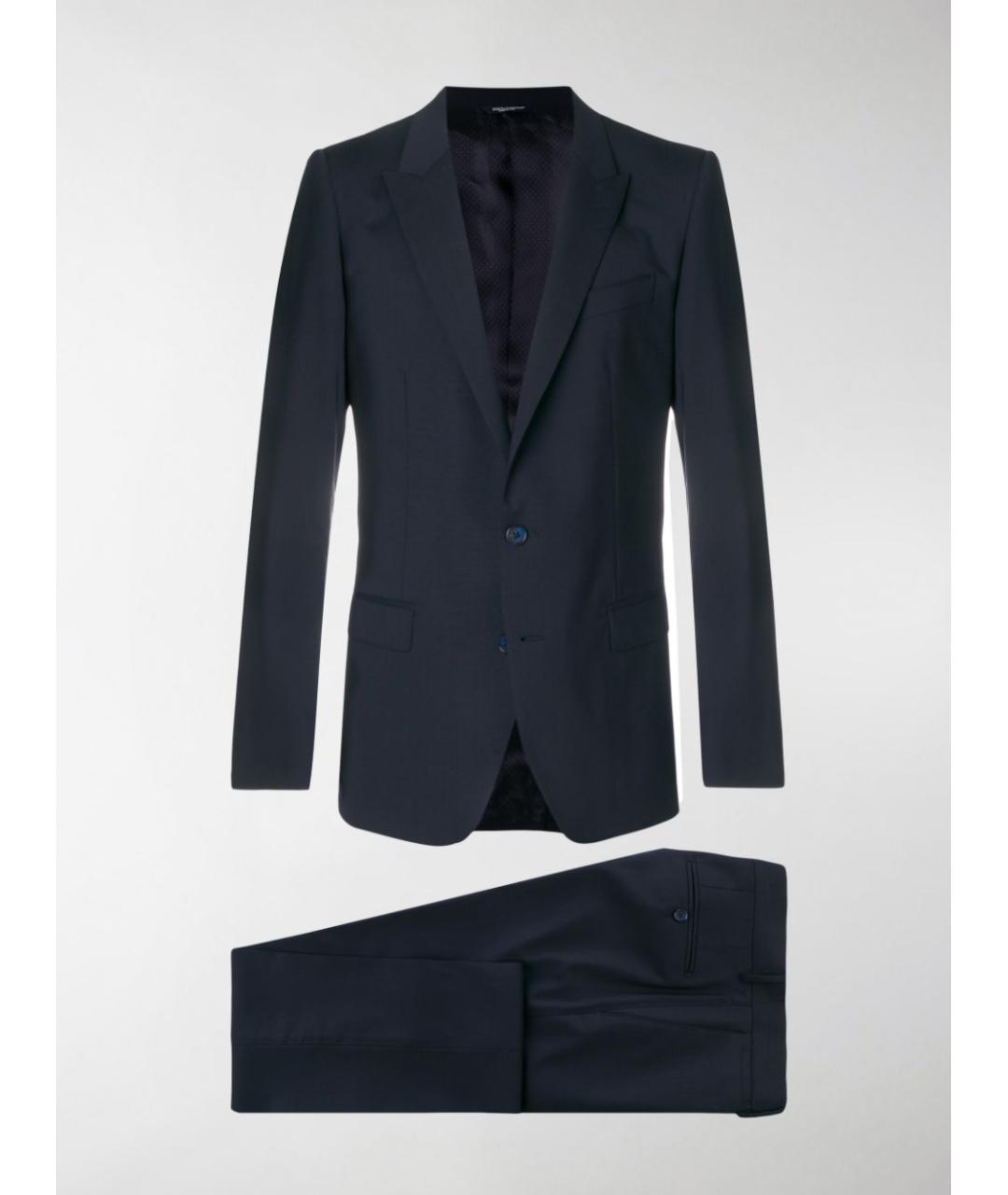 DOLCE&GABBANA Темно-синий классический костюм, фото 7