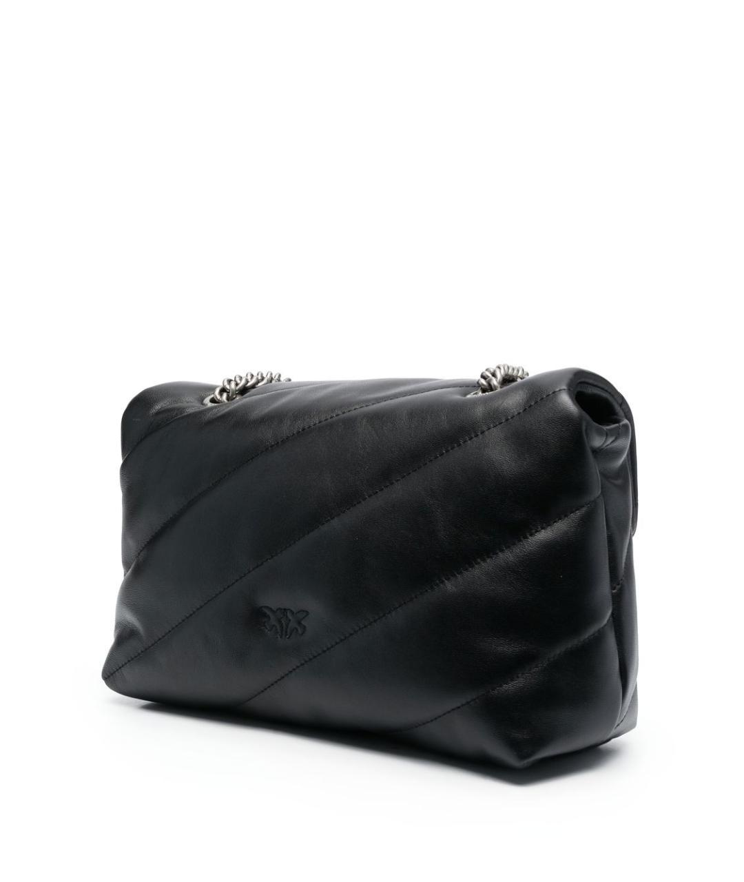 PINKO Черная кожаная сумка через плечо, фото 3