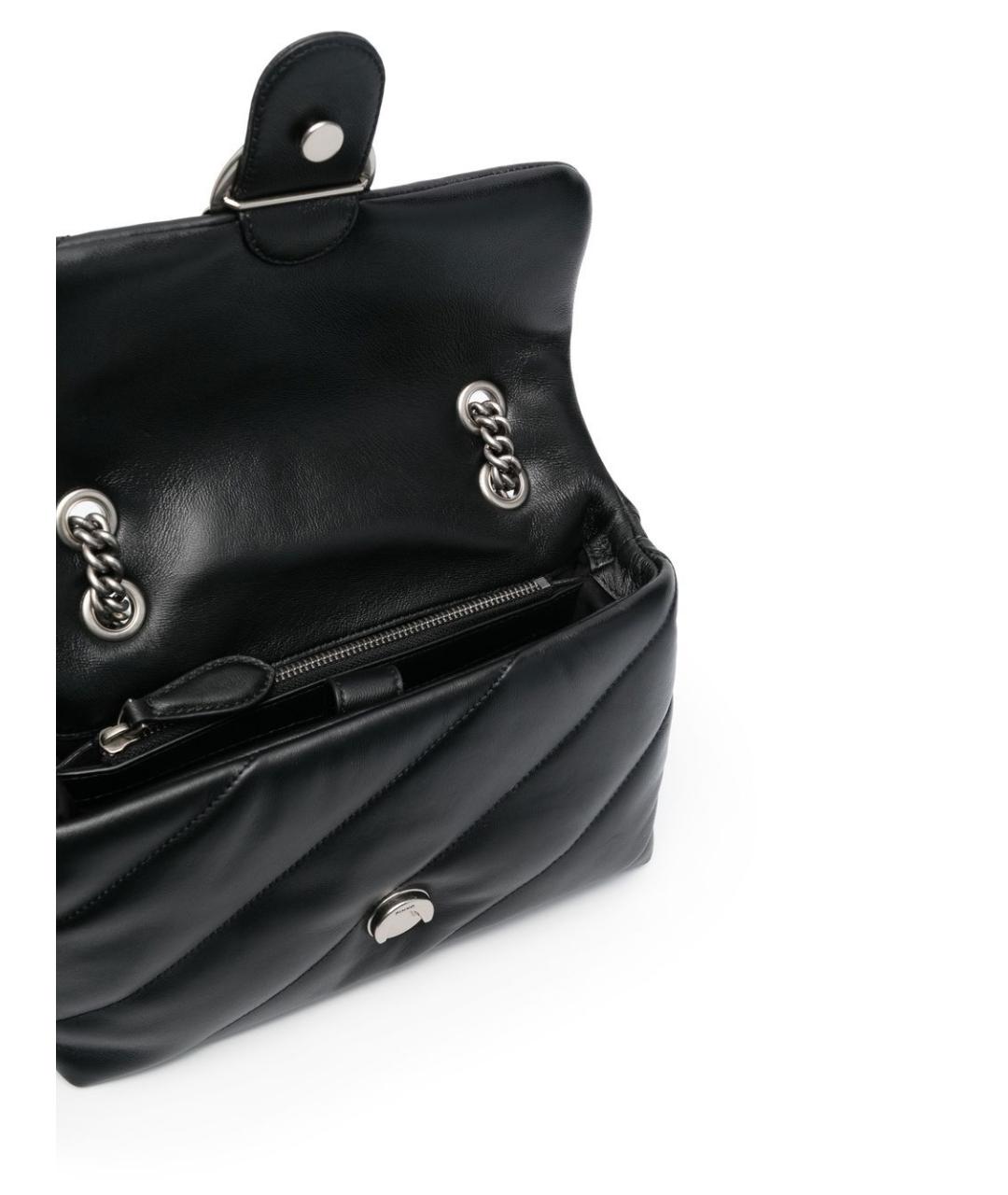 PINKO Черная кожаная сумка через плечо, фото 4