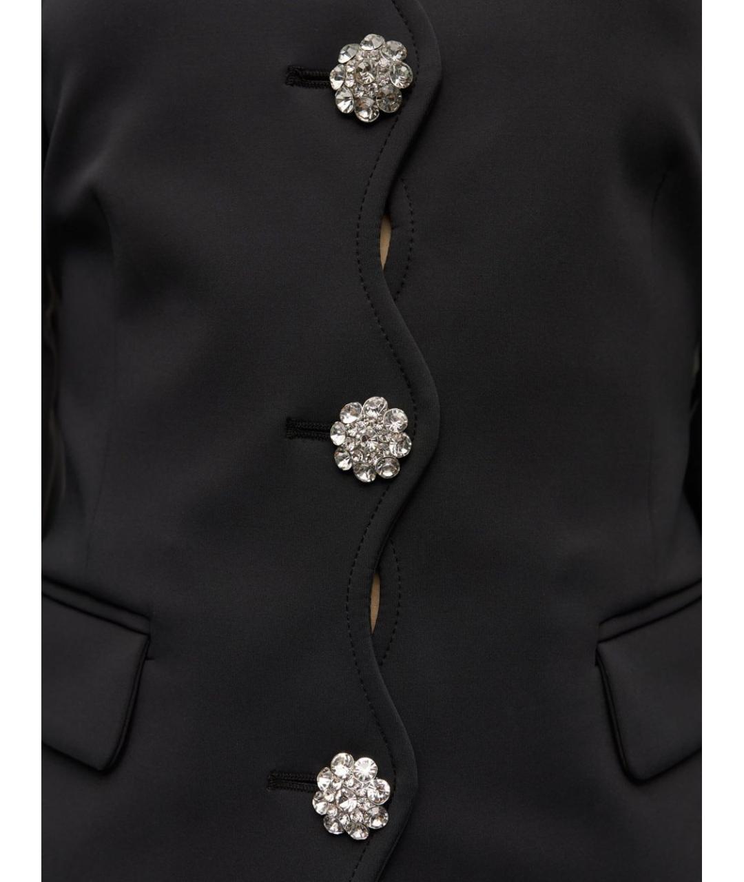 GANNI Антрацитовый полиамидовый жакет/пиджак, фото 4