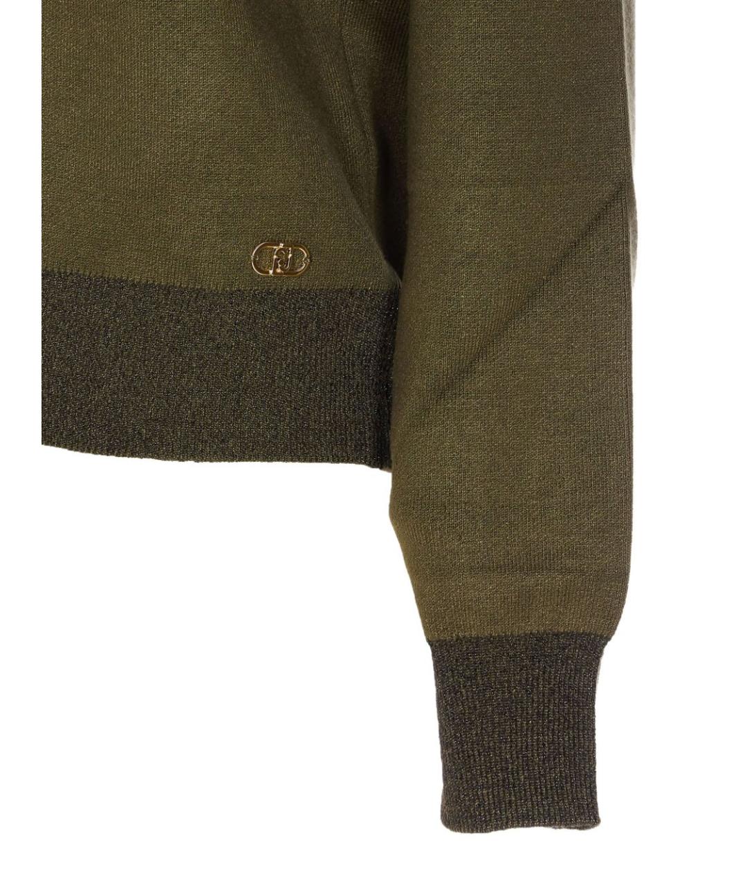 LIU JO Зеленый вискозный джемпер / свитер, фото 3