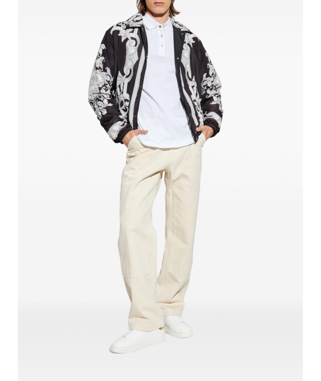 VERSACE Черная полиэстеровая куртка, фото 5