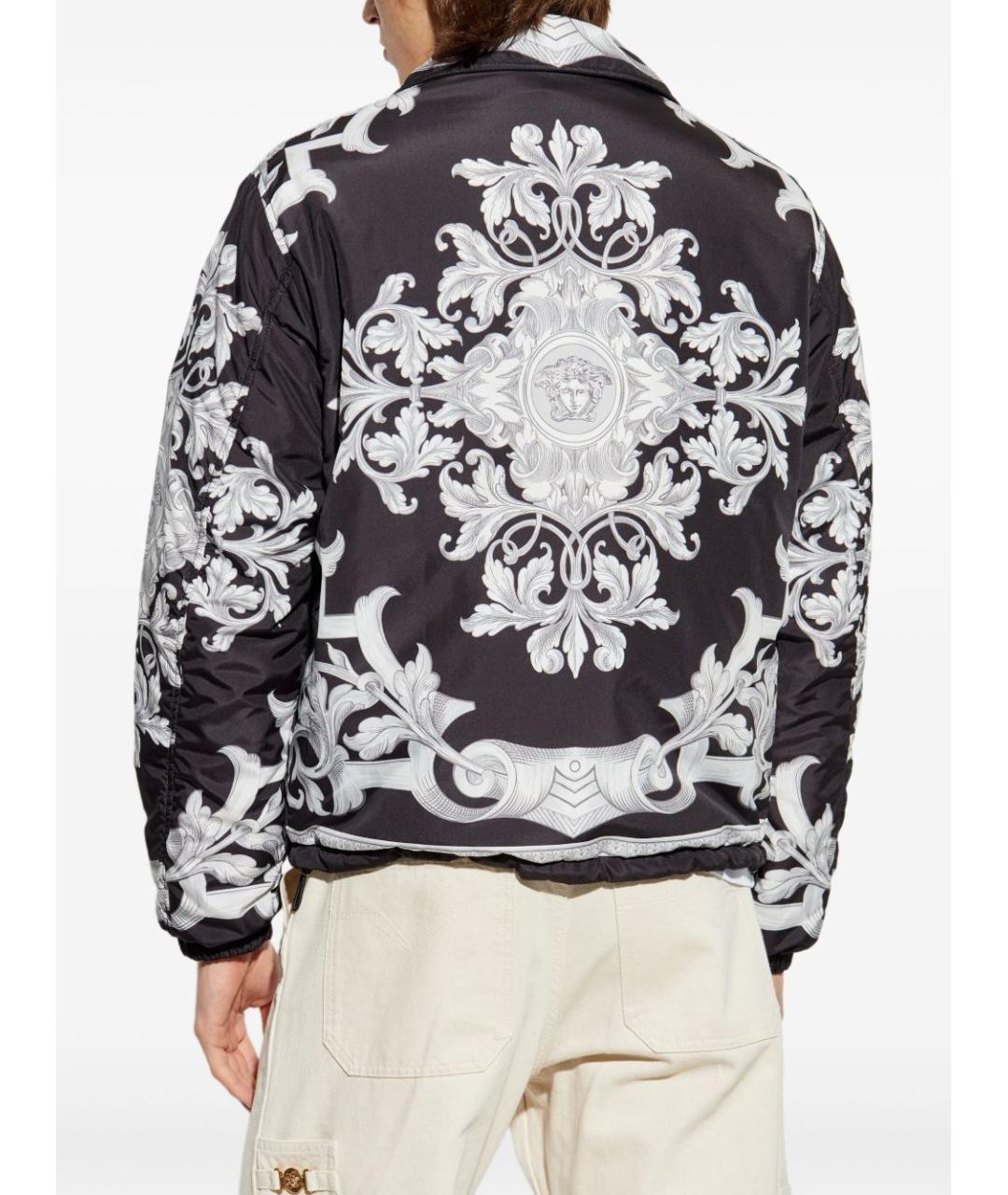 VERSACE Черная полиэстеровая куртка, фото 3