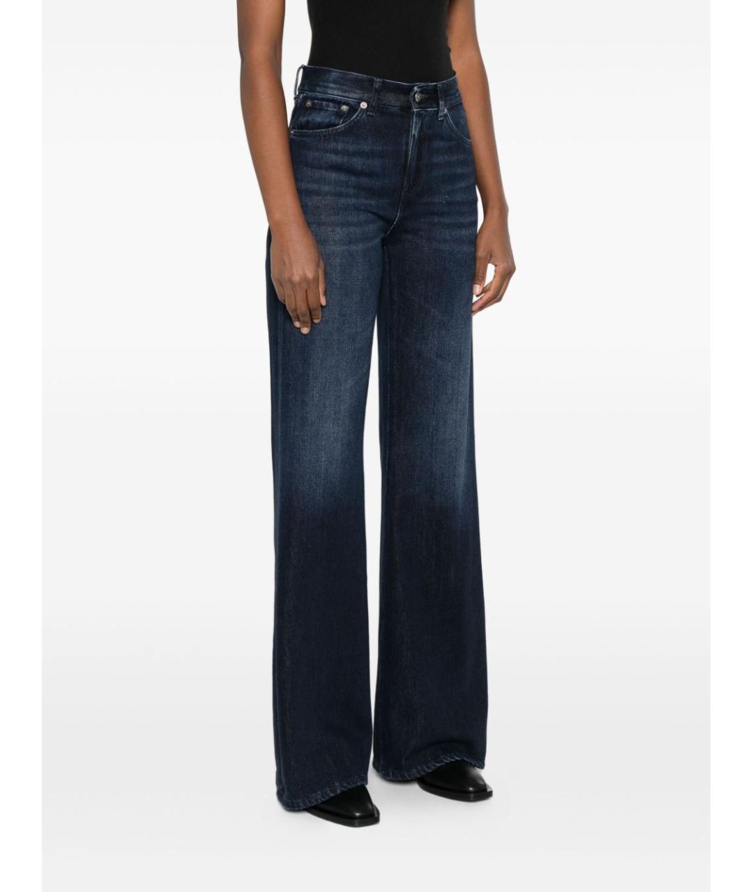 DONDUP Синие хлопковые прямые джинсы, фото 4