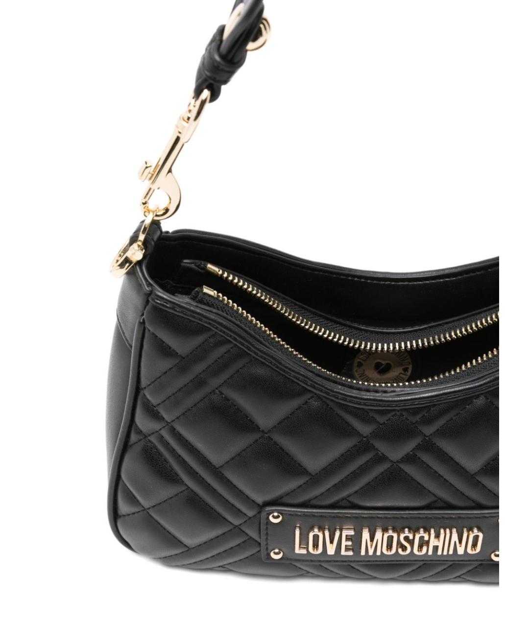 LOVE MOSCHINO Черная сумка через плечо из искусственной кожи, фото 3
