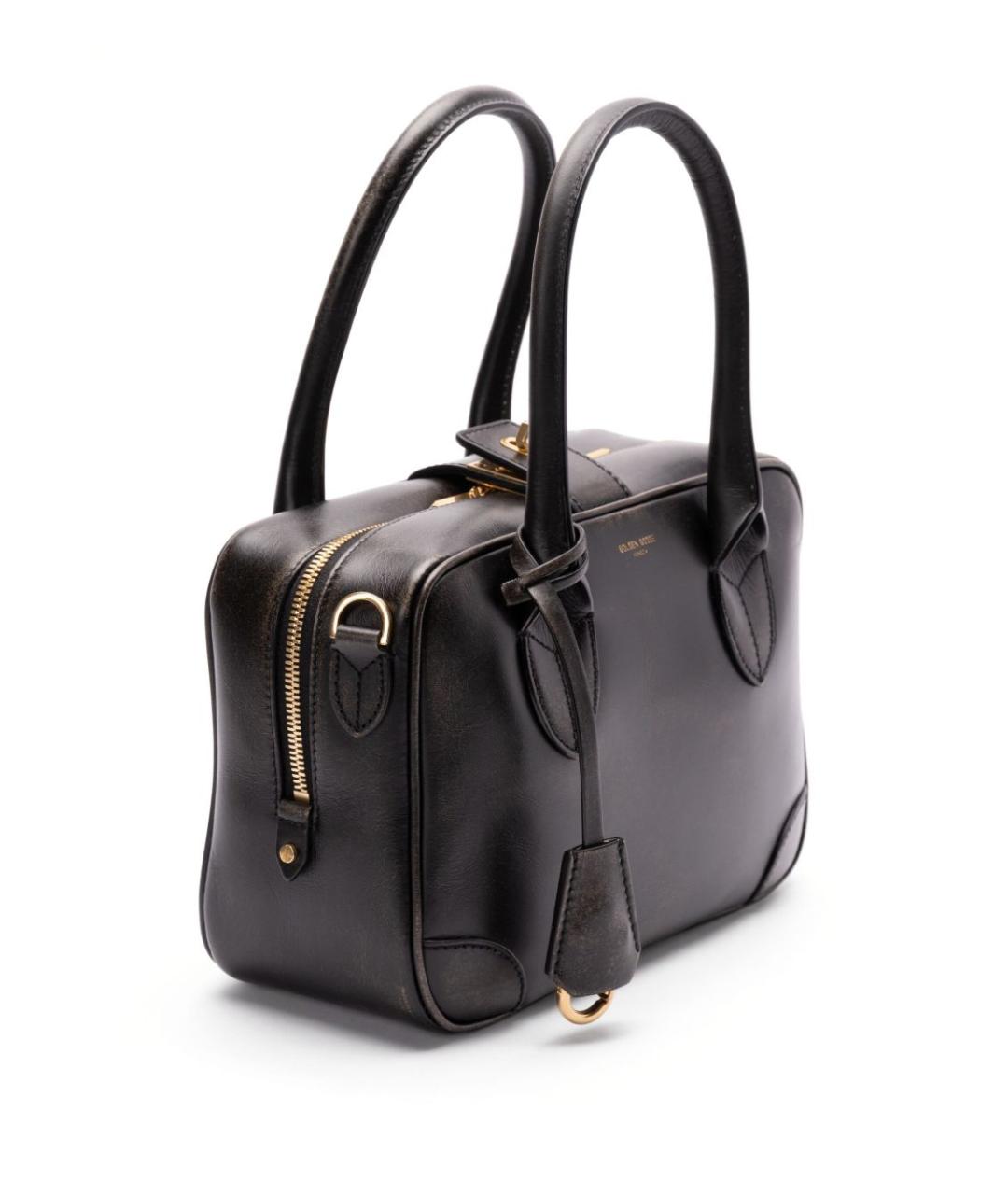 GOLDEN GOOSE DELUXE BRAND Черная кожаная сумка тоут, фото 2