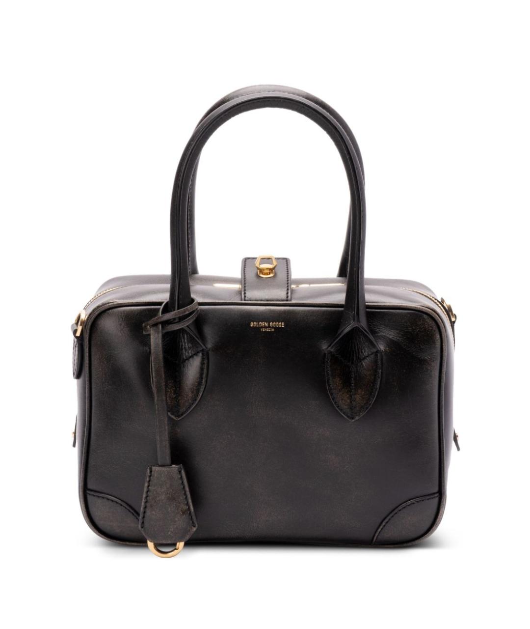 GOLDEN GOOSE DELUXE BRAND Черная кожаная сумка тоут, фото 1