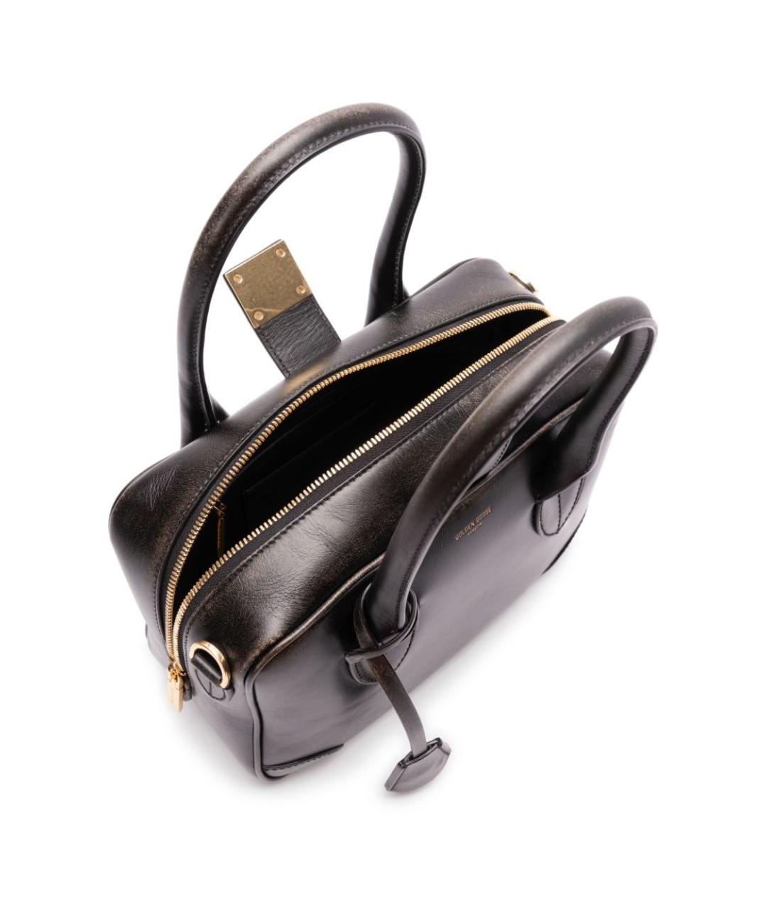 GOLDEN GOOSE DELUXE BRAND Черная кожаная сумка тоут, фото 4