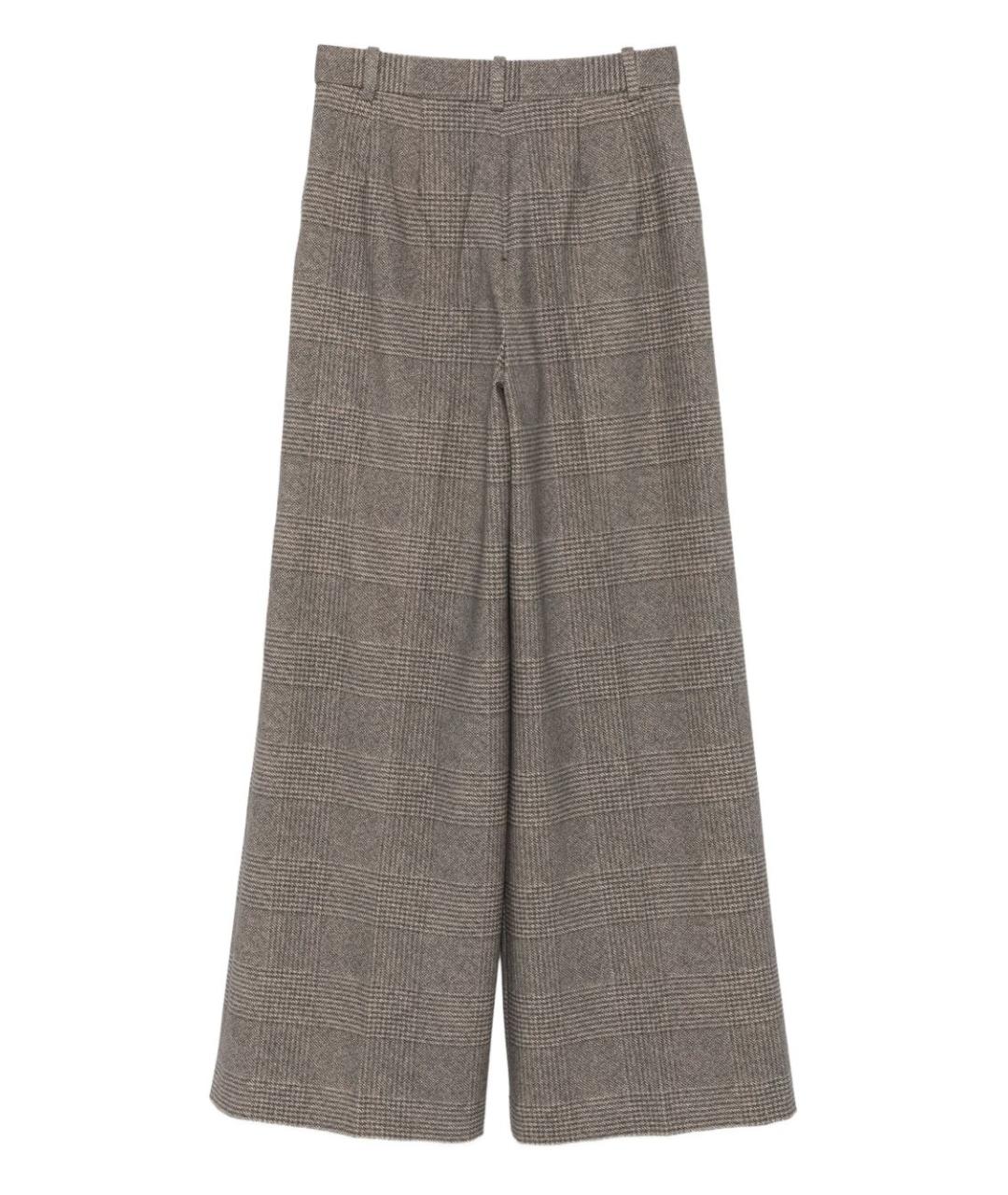 CIRCOLO 1901 Серые хлопковые прямые брюки, фото 2