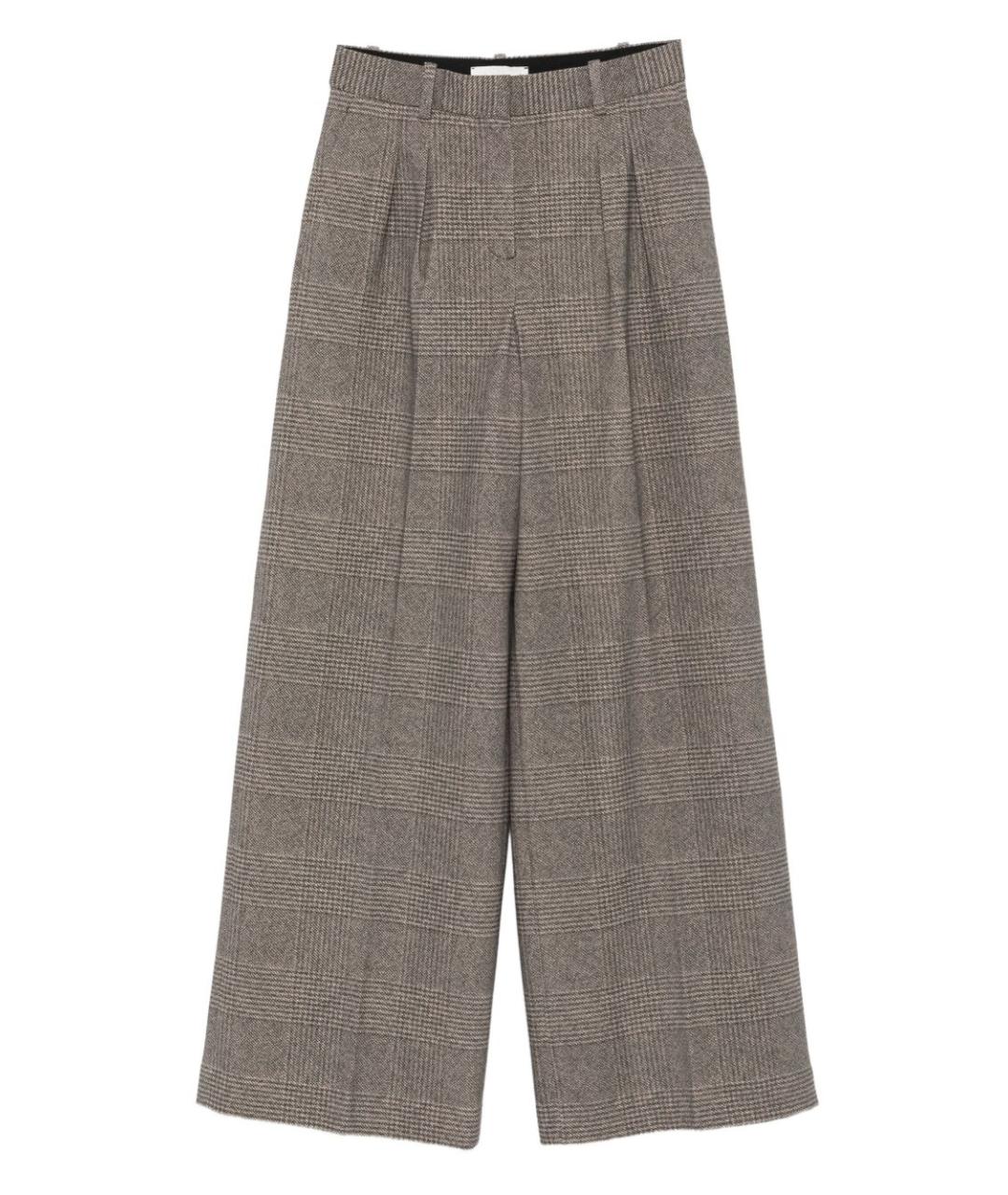 CIRCOLO 1901 Серые хлопковые прямые брюки, фото 1