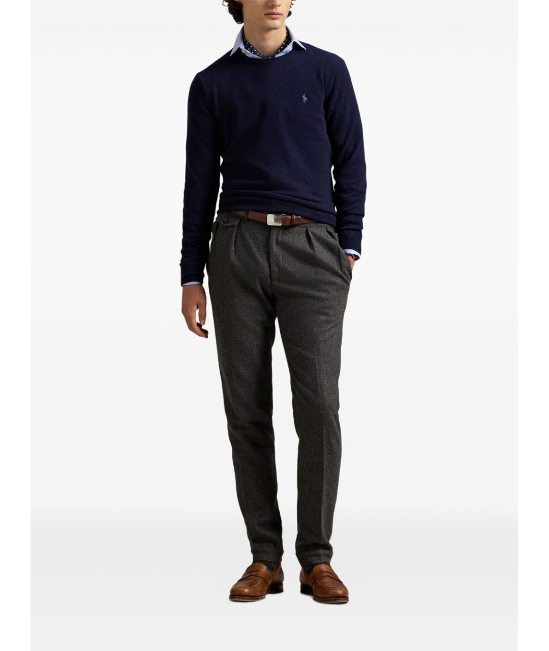 POLO RALPH LAUREN Синий шерстяной джемпер / свитер, фото 2