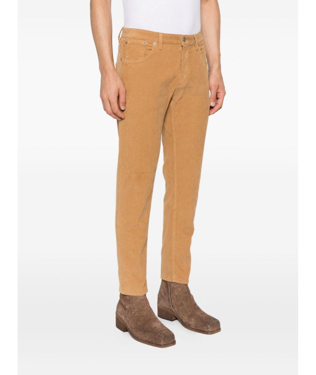 DONDUP Бежевые хлопковые прямые джинсы, фото 4