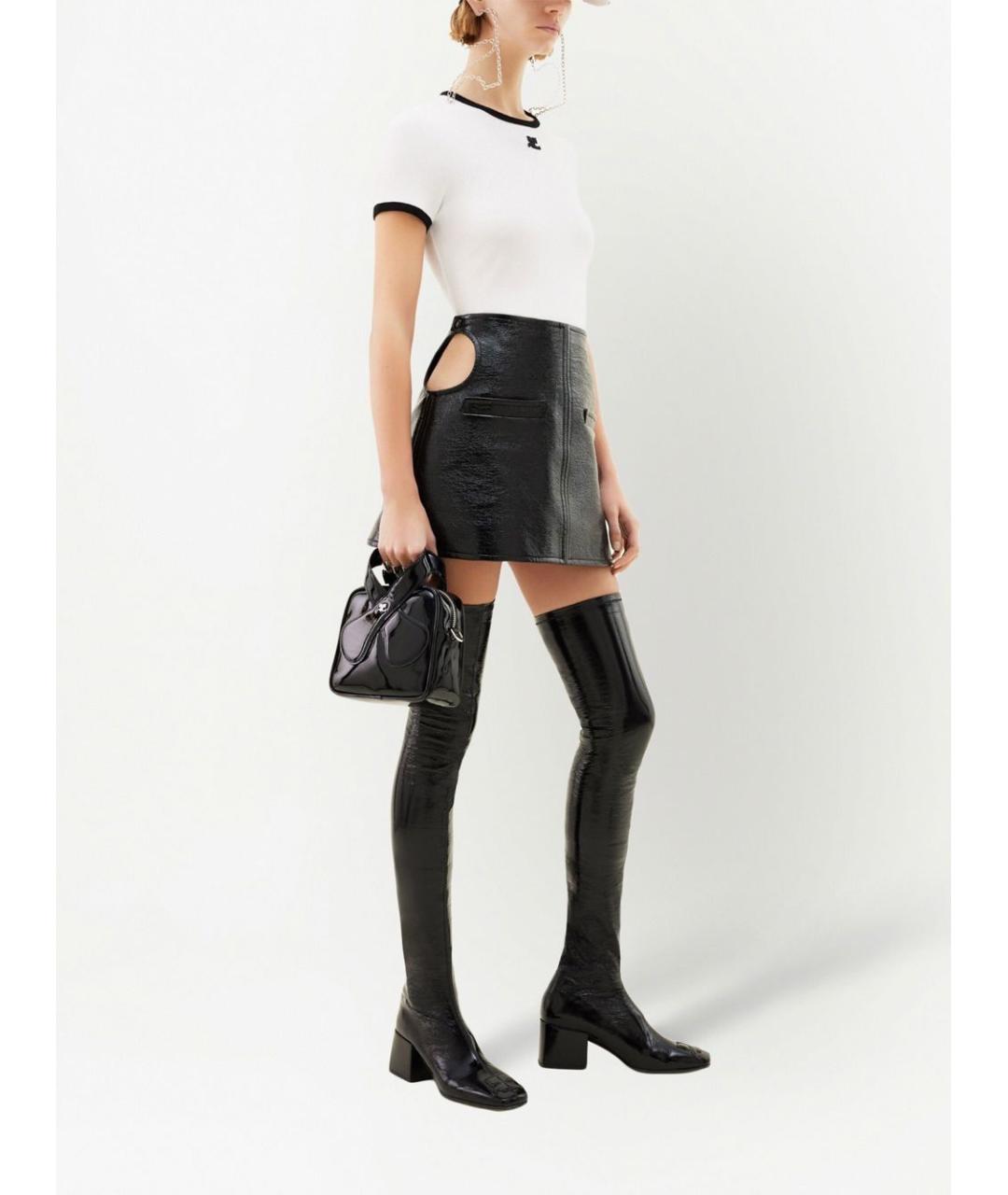 COURREGES Белая хлопковая футболка, фото 3