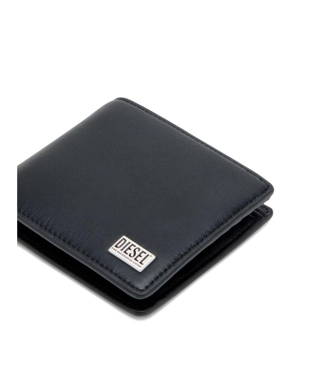 DIESEL Черный кожаный кошелек, фото 5