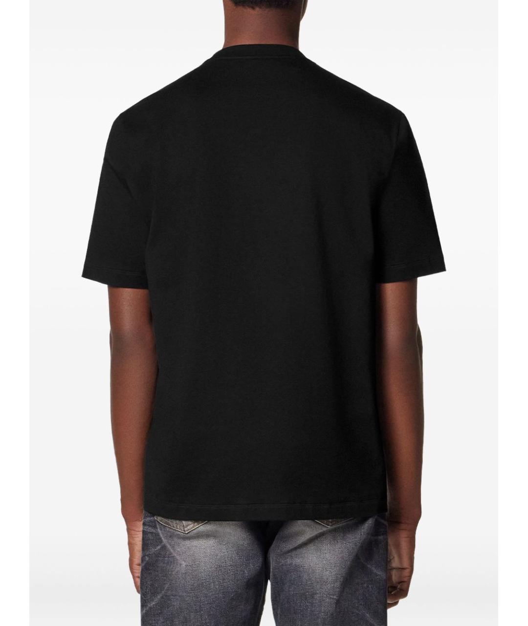VERSACE Черная хлопковая футболка, фото 2
