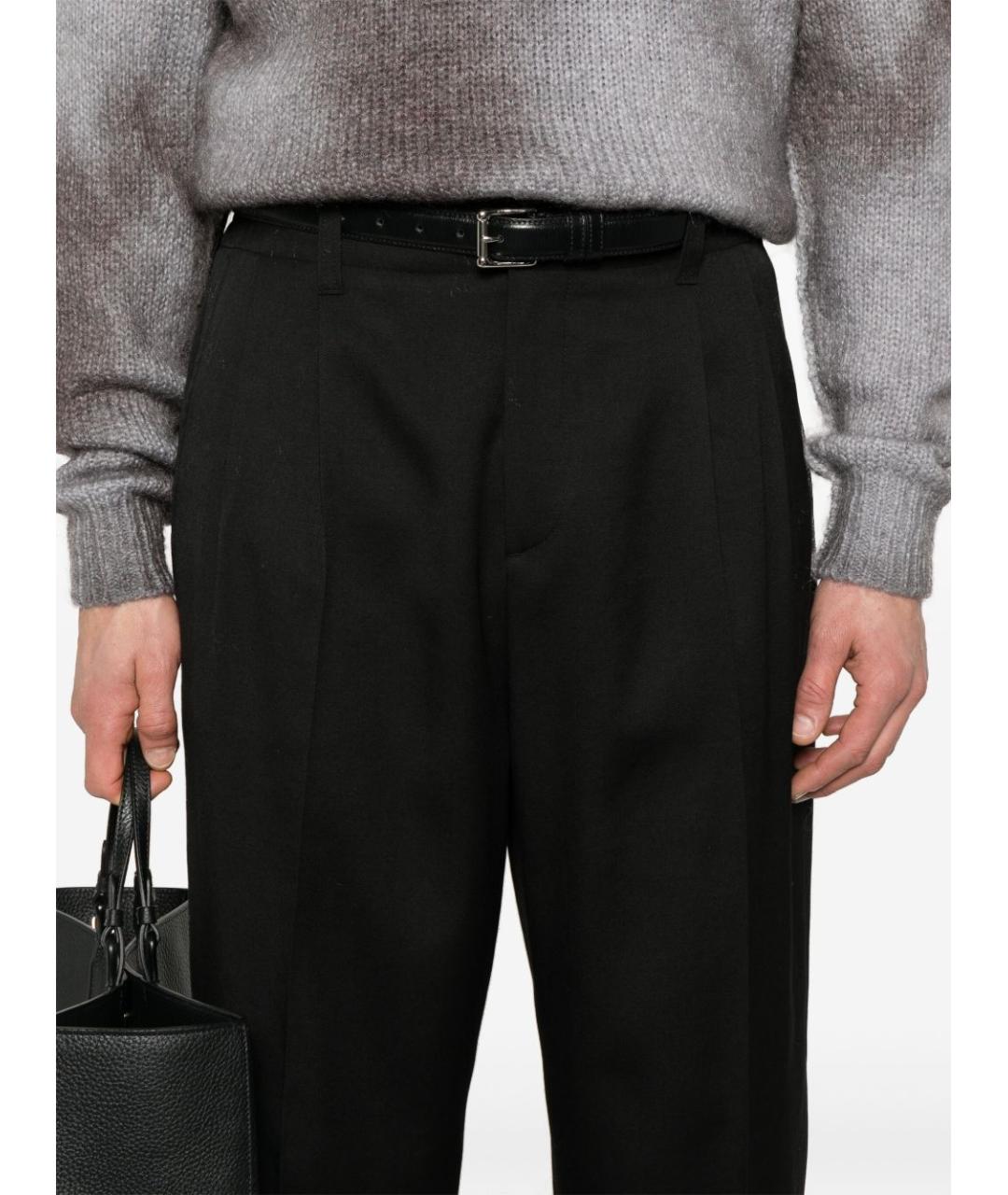 GOLDEN GOOSE DELUXE BRAND Черные шерстяные повседневные брюки, фото 4