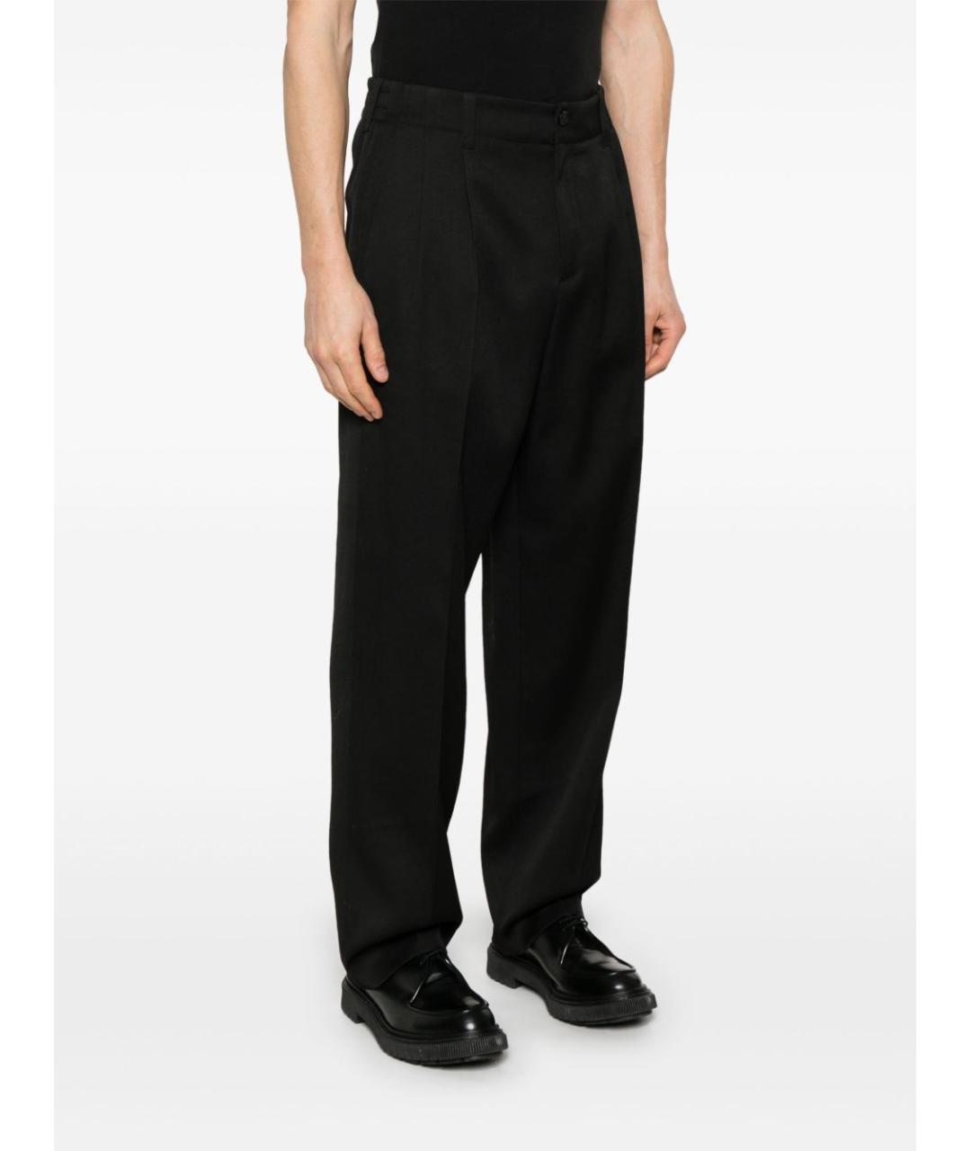 GOLDEN GOOSE DELUXE BRAND Черные шерстяные повседневные брюки, фото 2