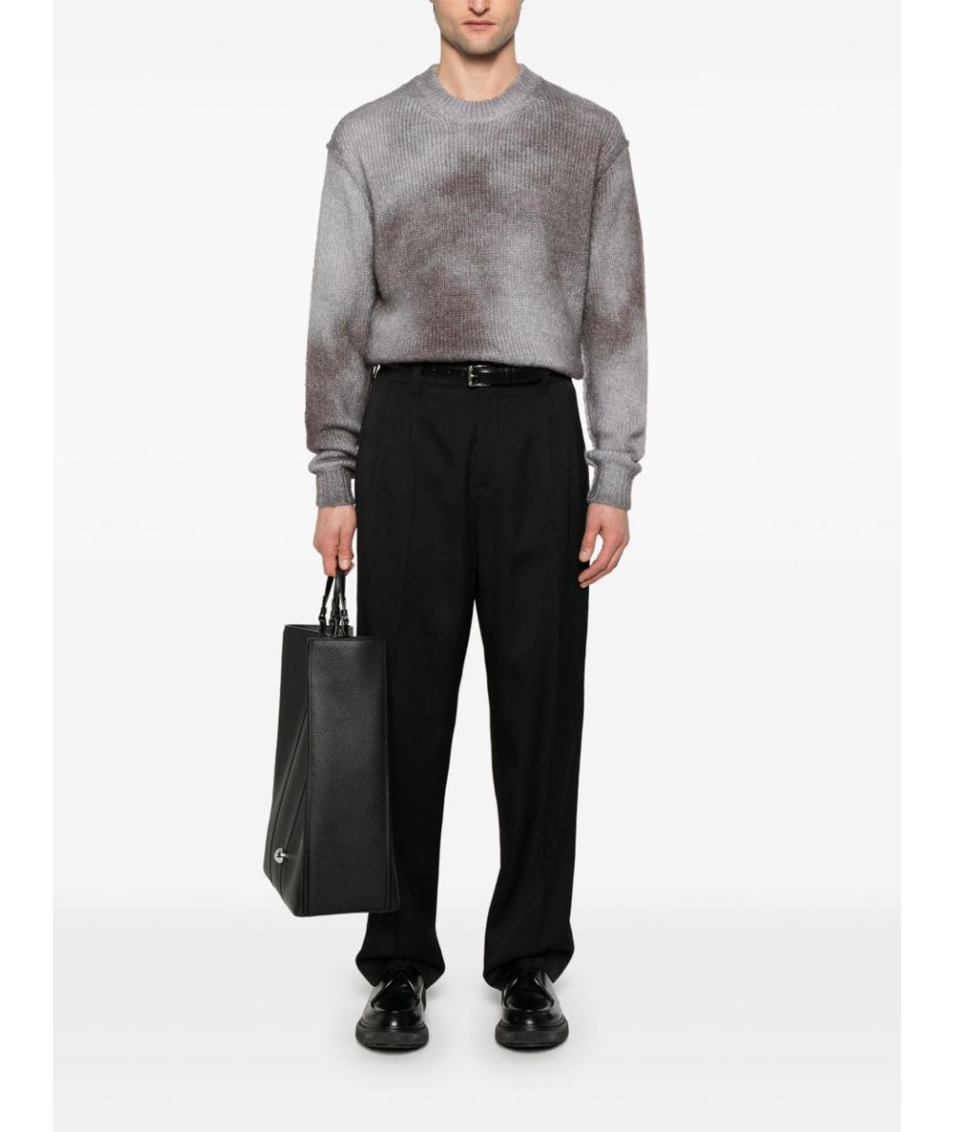 GOLDEN GOOSE DELUXE BRAND Черные шерстяные повседневные брюки, фото 3